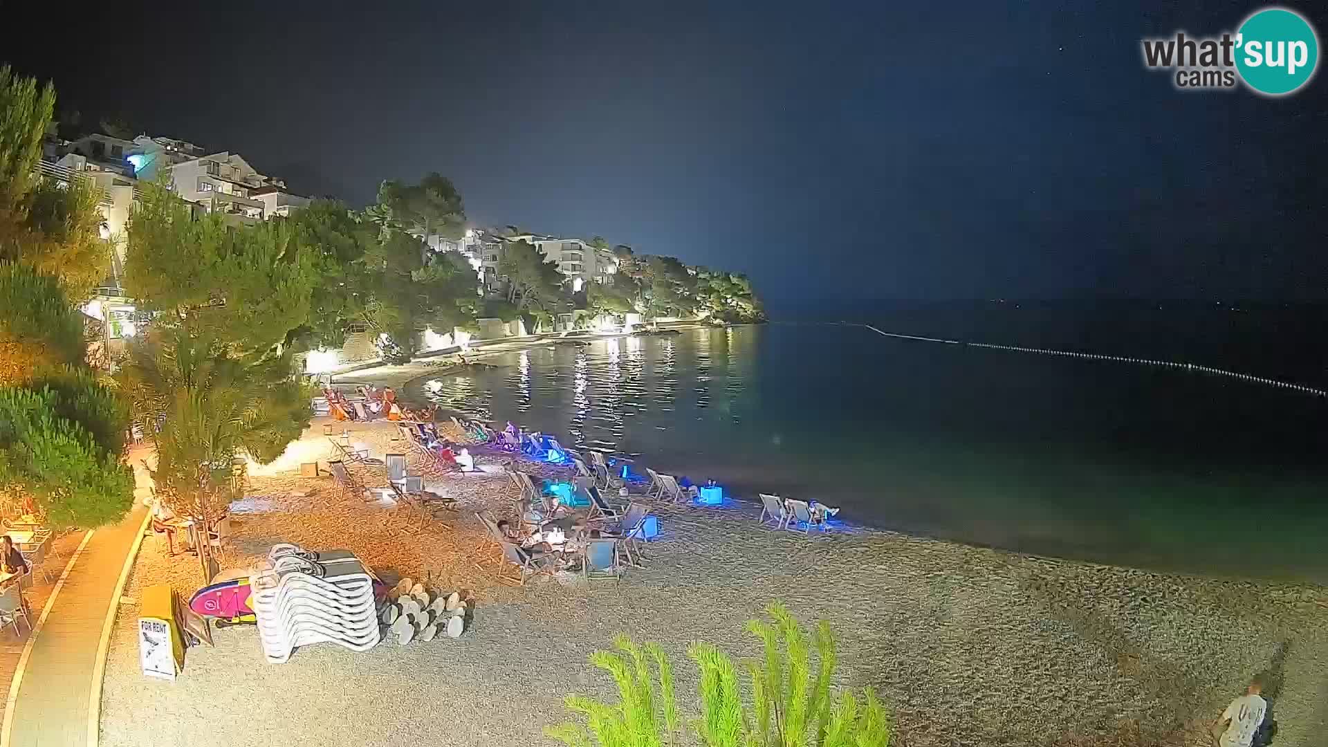 Webcam Lučica Strand Beach Brela – Liveblick von der Adriaküste