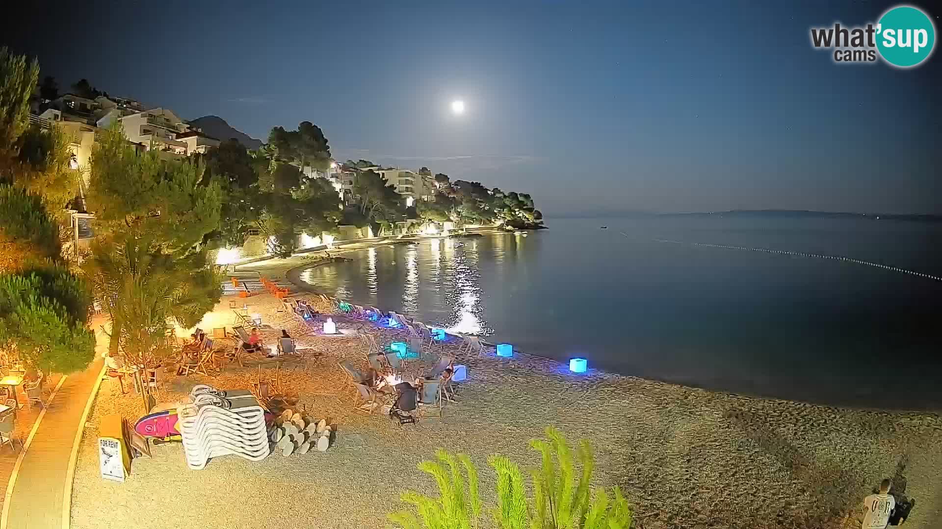 Webcam Lučica Strand Beach Brela – Liveblick von der Adriaküste
