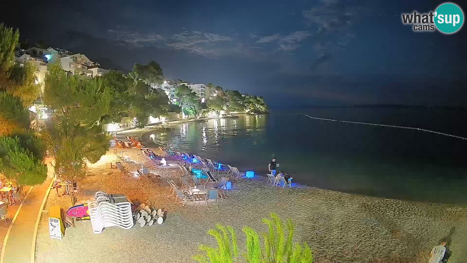 Webcam Playa Lučica Brela – Vista en directo de la costa adriática