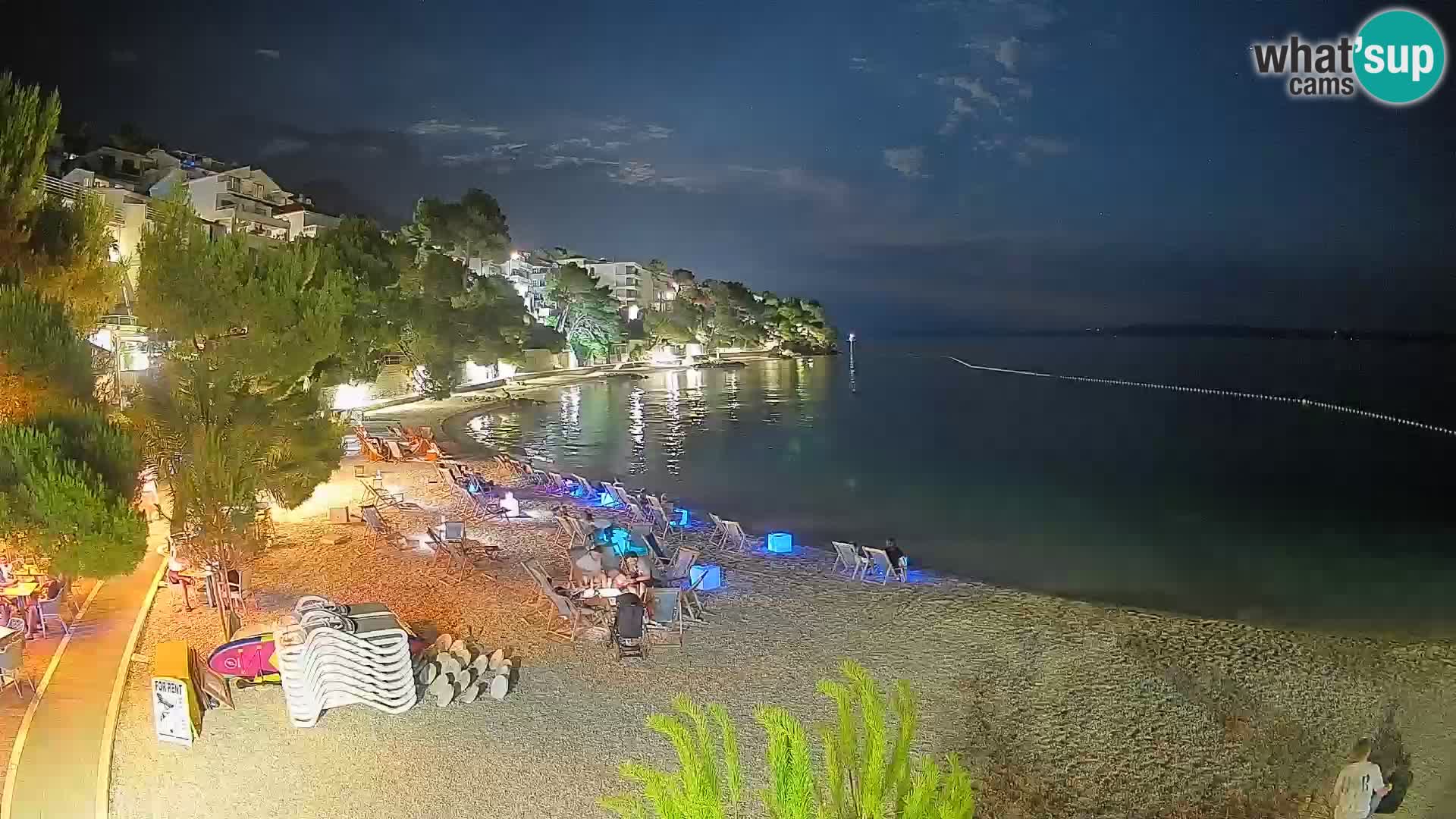 Webcam Spiaggia Lučica Brela – Vista live sulla costa adriatica