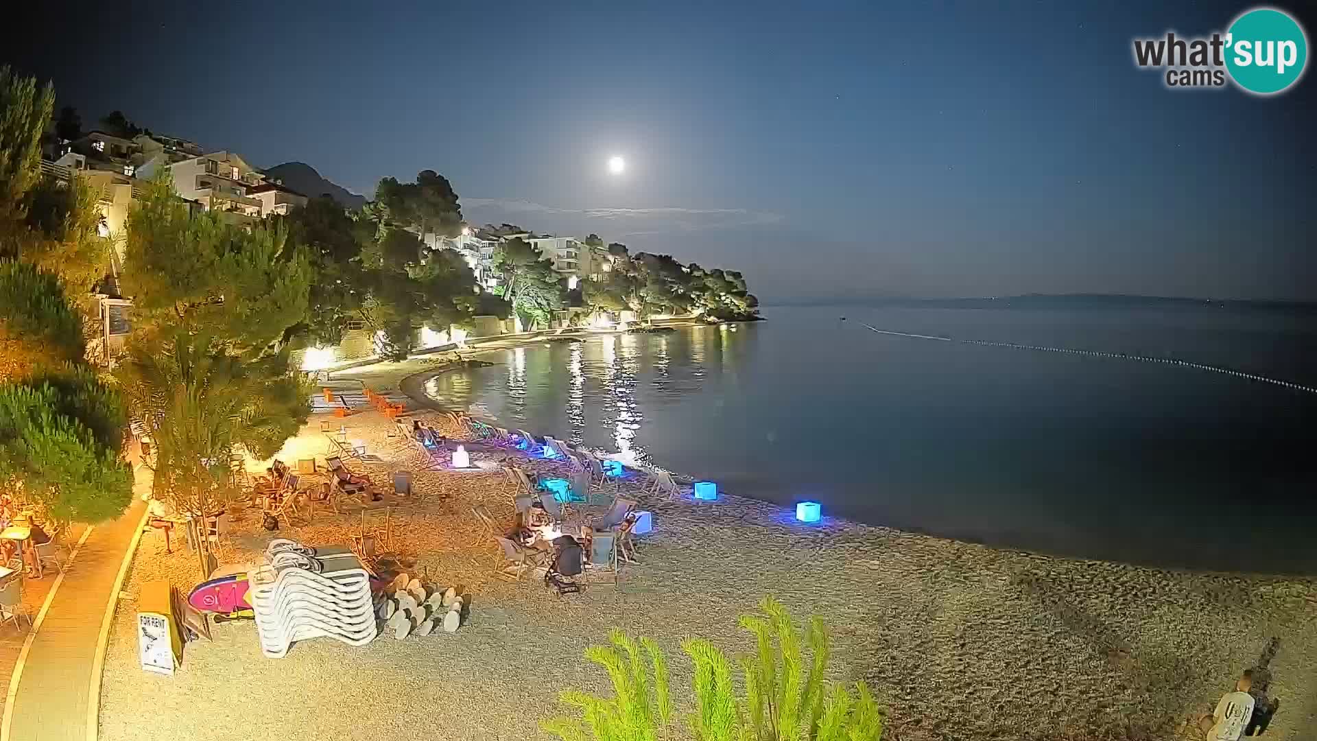 Webcam Playa Lučica Brela – Vista en directo de la costa adriática