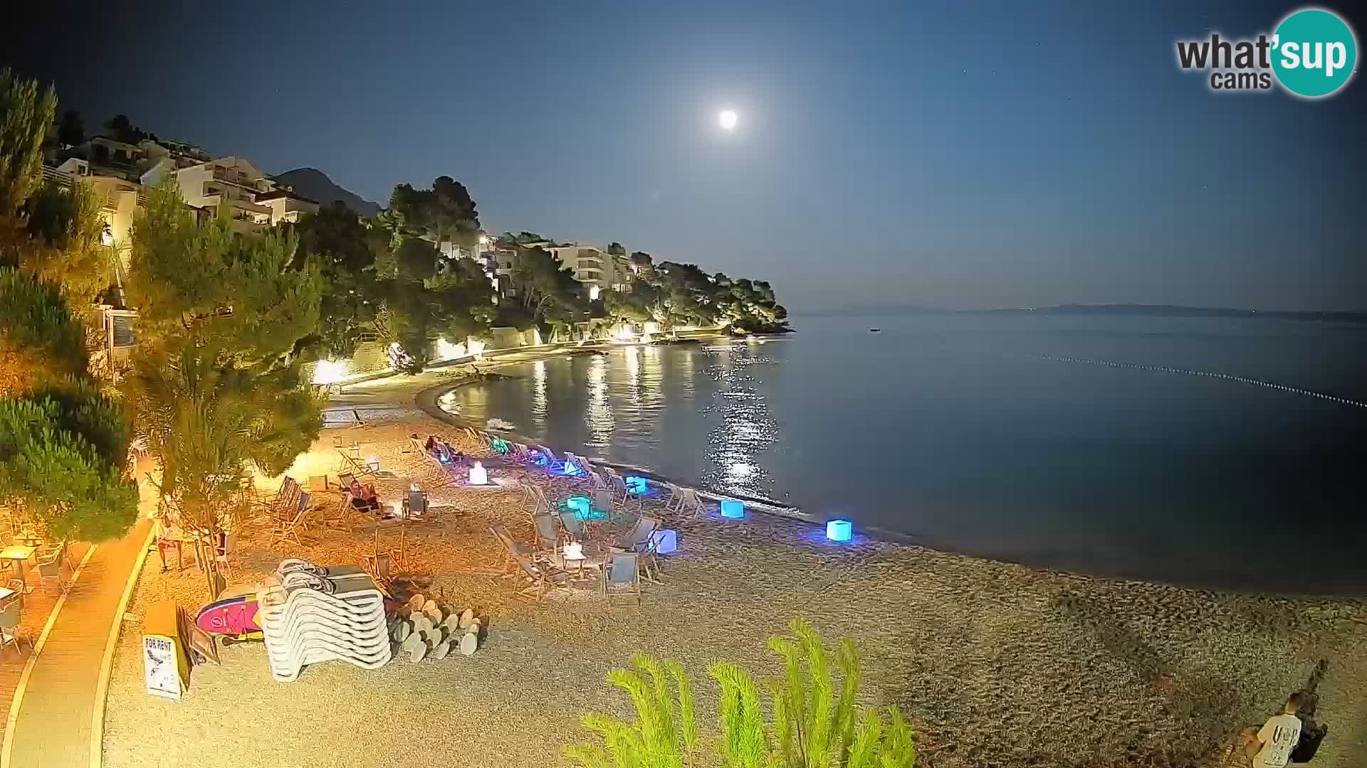 Webcam Playa Lučica Brela – Vista en directo de la costa adriática