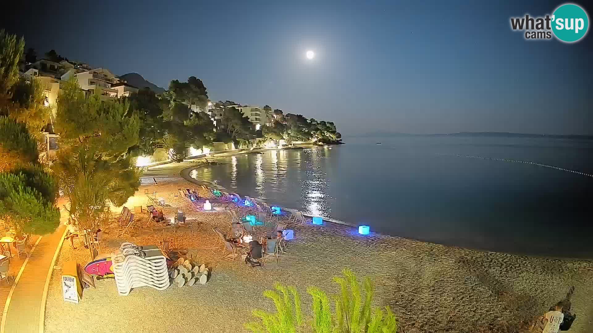 Webcam Playa Lučica Brela – Vista en directo de la costa adriática