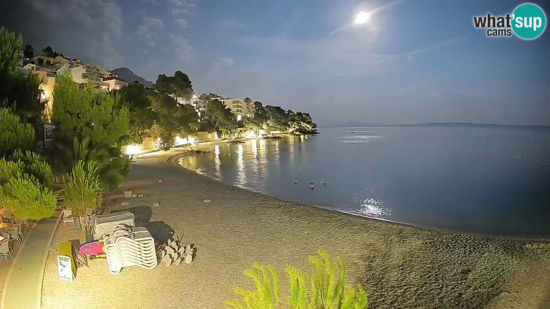 Webcam Spiaggia Lučica Brela – Vista live sulla costa adriatica