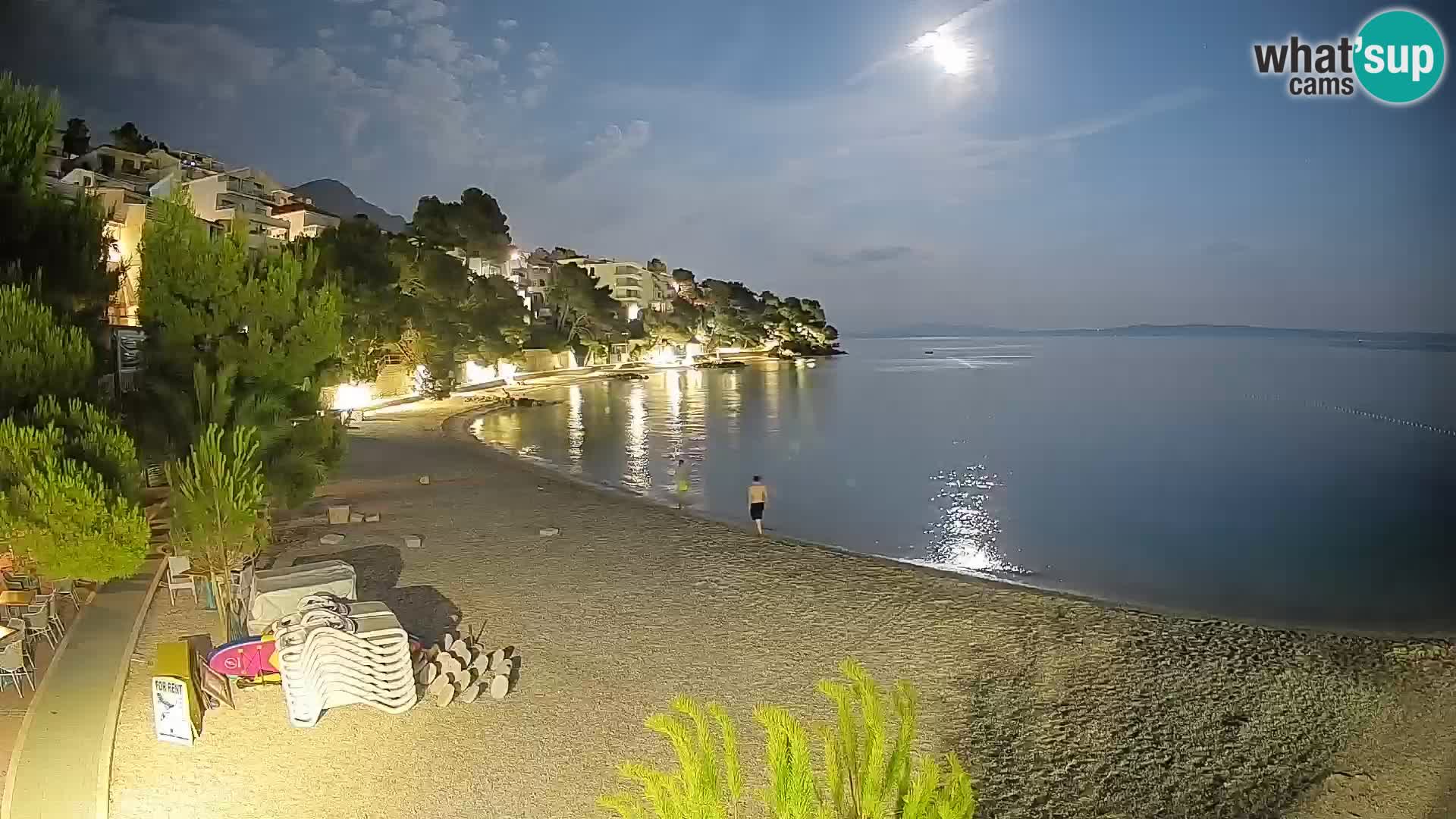 Webcam Plage Lučica Brela – Vue en direct sur la côte adriatique