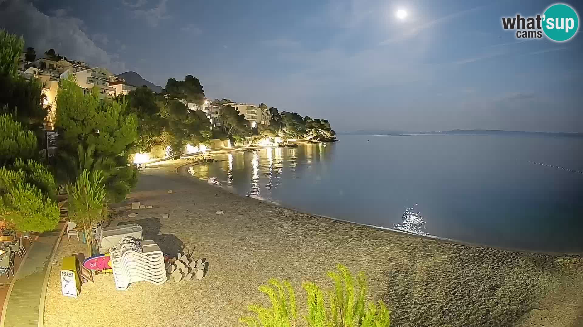 Webcam Spiaggia Lučica Brela – Vista live sulla costa adriatica