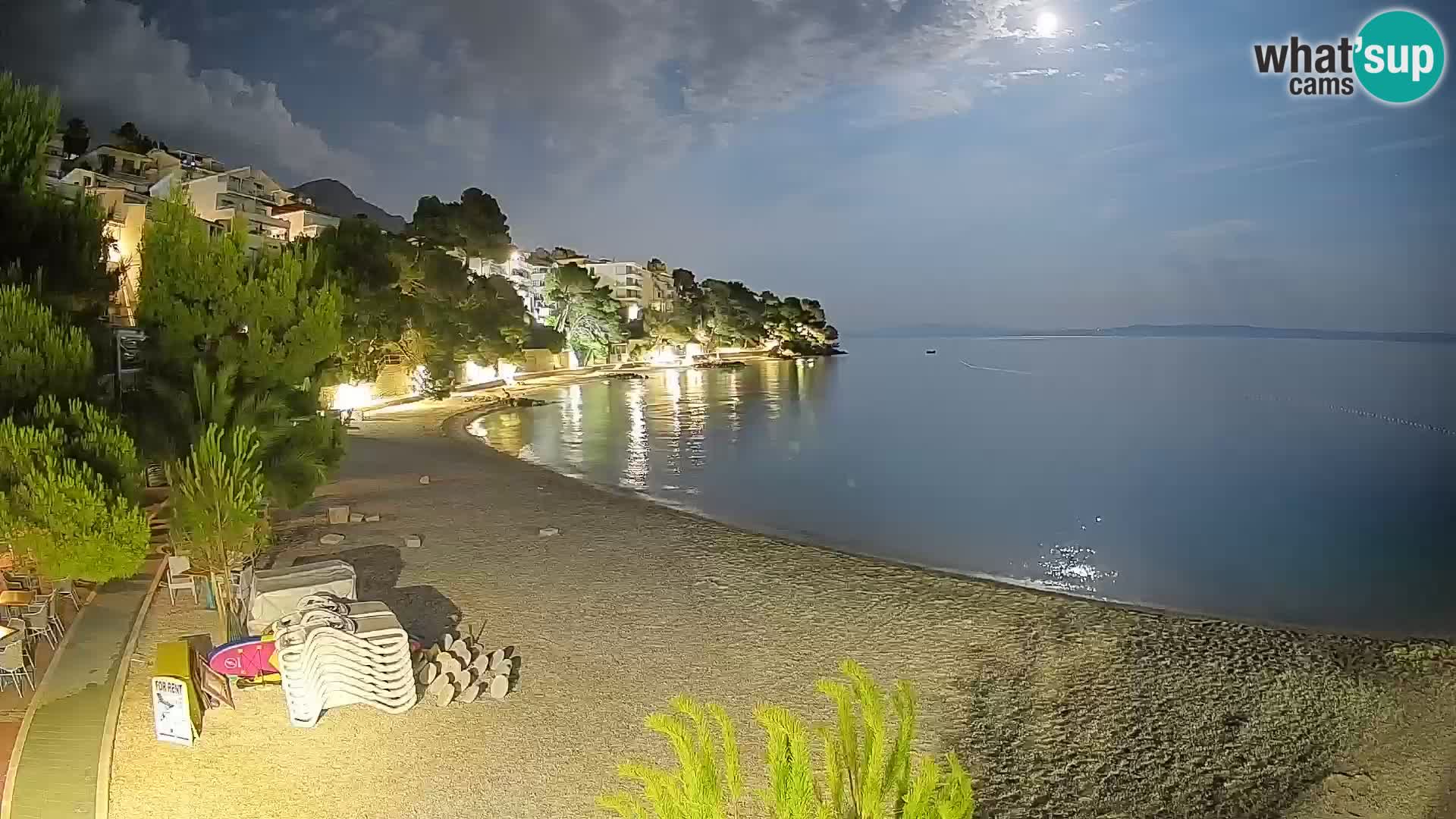 Webcam Spiaggia Lučica Brela – Vista live sulla costa adriatica