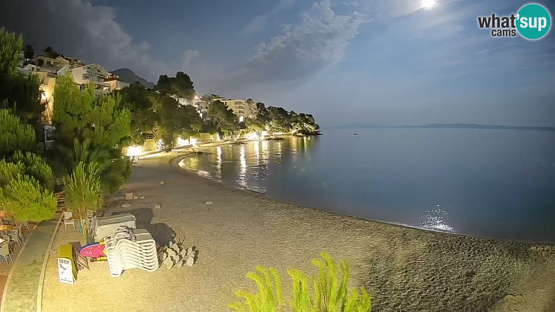 Webcam Spiaggia Lučica Brela – Vista live sulla costa adriatica