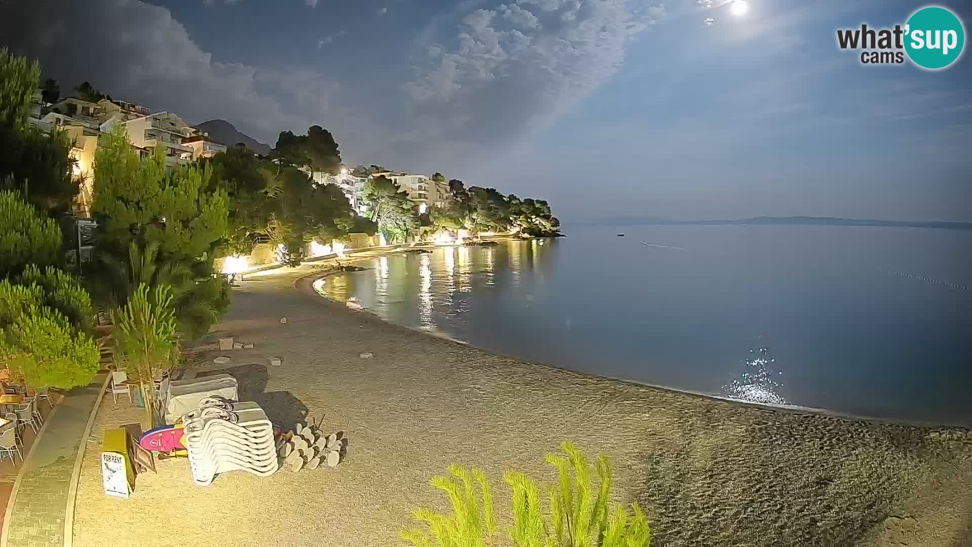 Webcam Spiaggia Lučica Brela – Vista live sulla costa adriatica