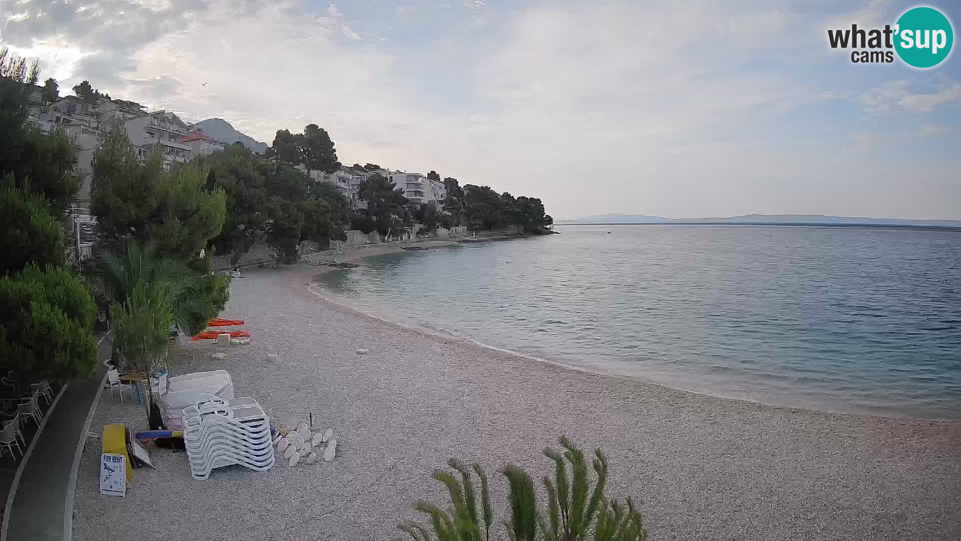 Webcam Spiaggia Lučica Brela – Vista live sulla costa adriatica
