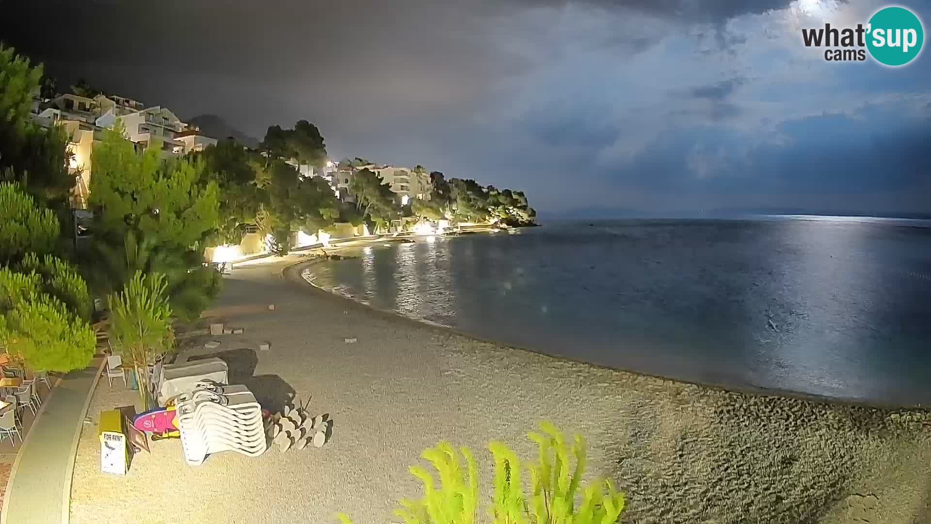 Webcam Spiaggia Lučica Brela – Vista live sulla costa adriatica