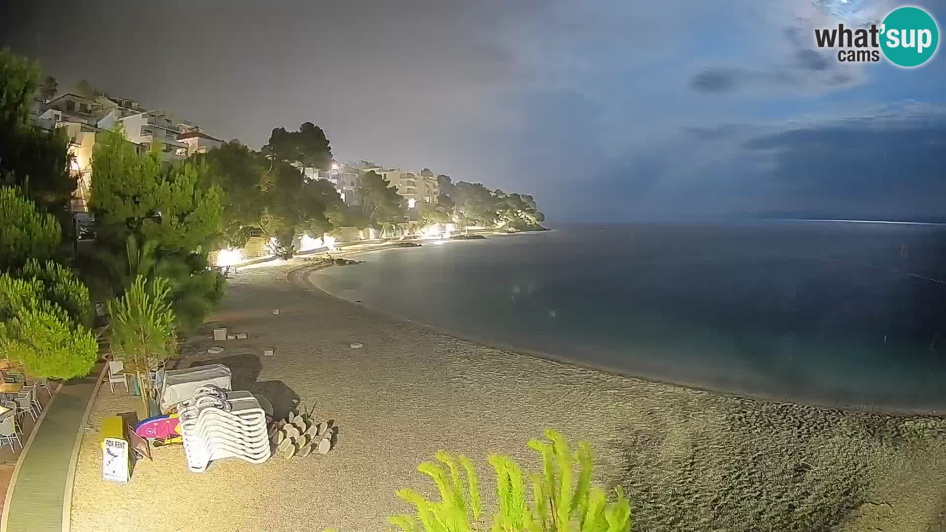 Webcam Spiaggia Lučica Brela – Vista live sulla costa adriatica