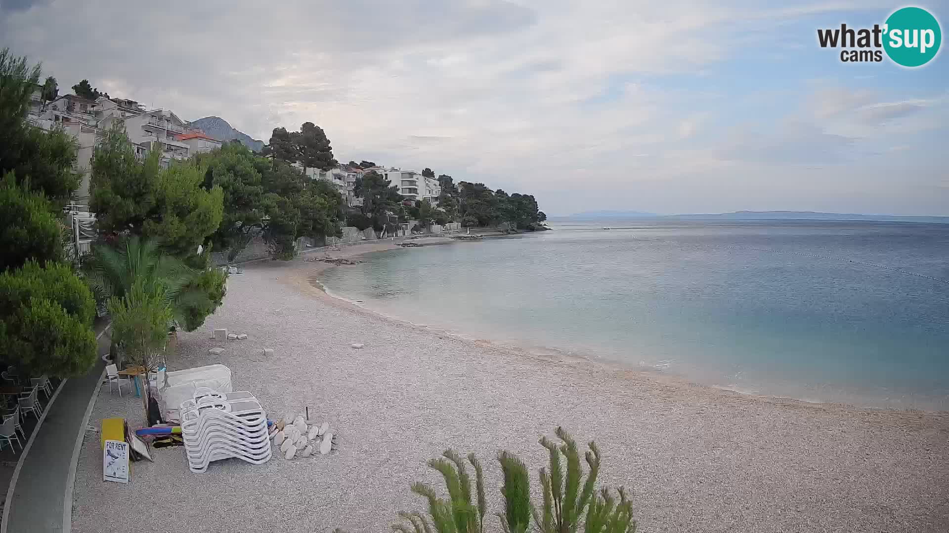 Webcam Plage Lučica Brela – Vue en direct sur la côte adriatique