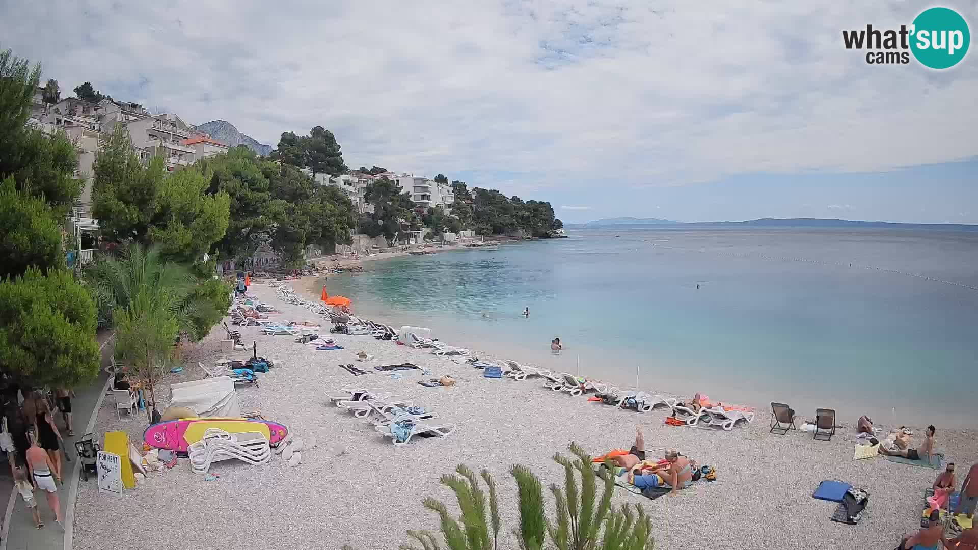 Webcam Playa Lučica Brela – Vista en directo de la costa adriática