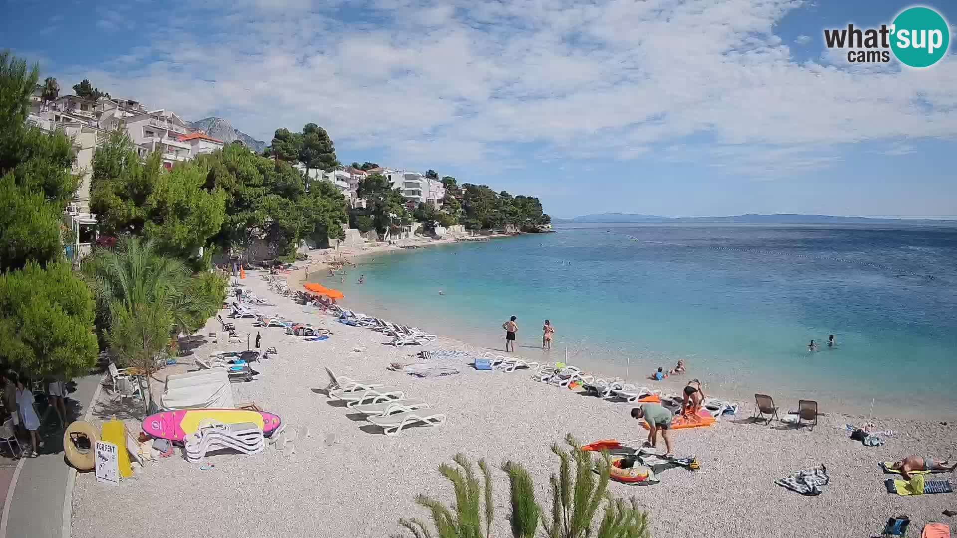 Webcam Playa Lučica Brela – Vista en directo de la costa adriática
