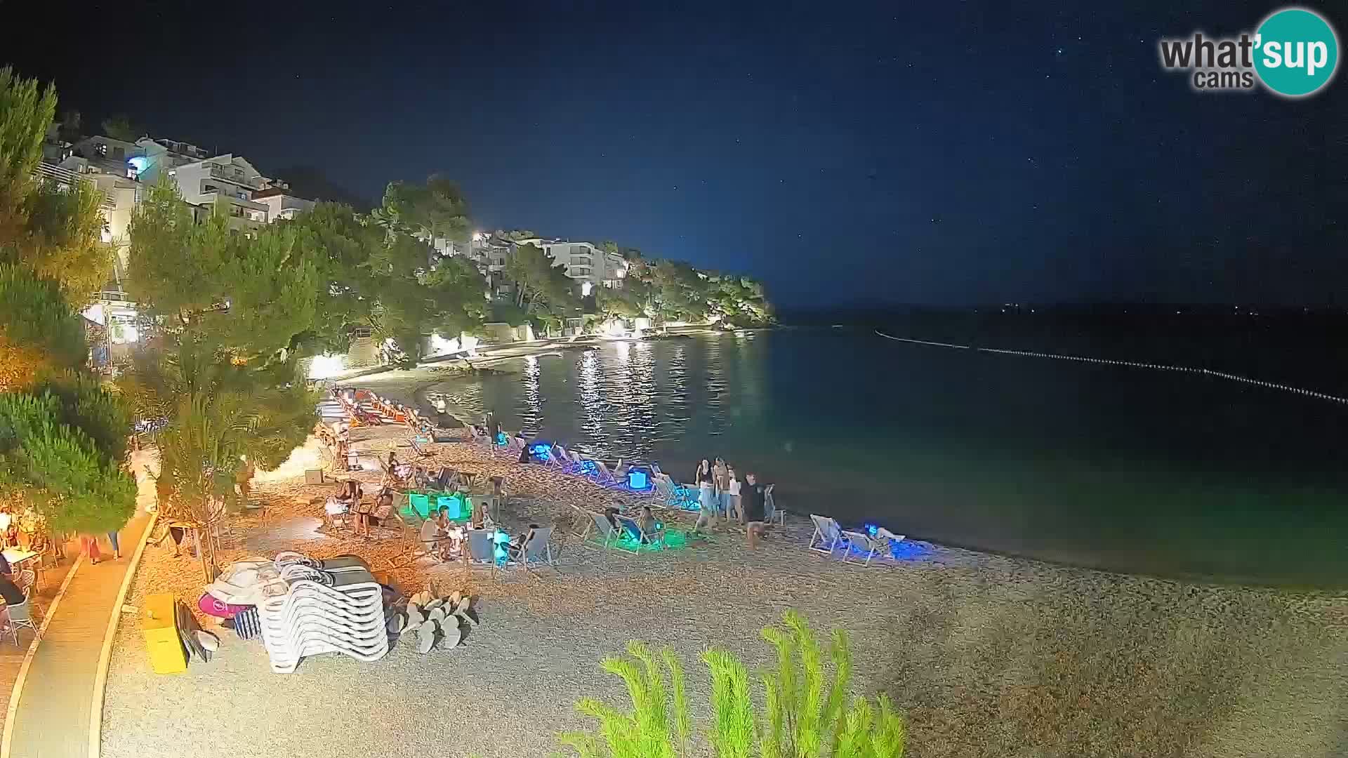 Webcam Lučica Strand Beach Brela – Liveblick von der Adriaküste