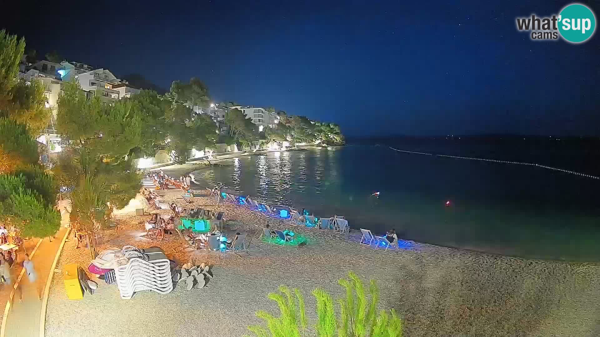 Webcam Spiaggia Lučica Brela – Vista live sulla costa adriatica