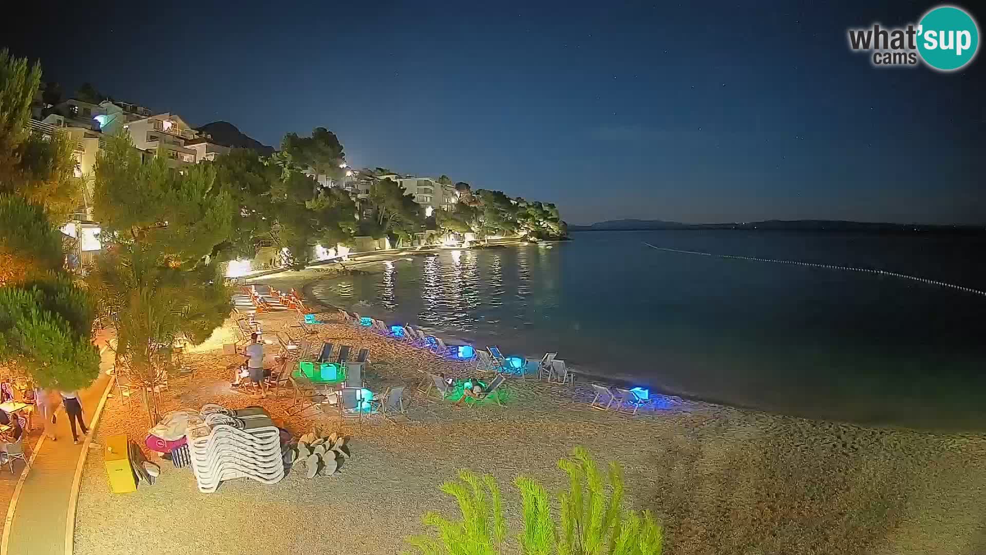 Spletna kamera Plaža Lučica Brela – Pogled v živo na Jadransko obalo
