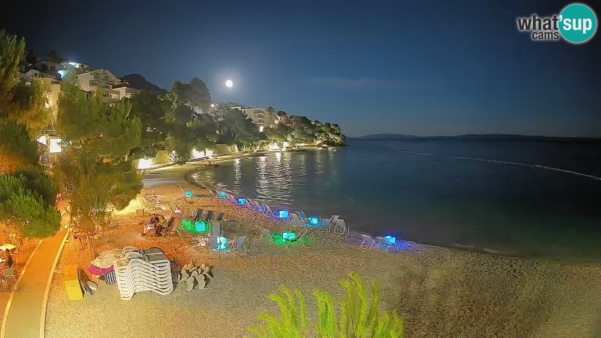 Web kamera Plaža Lučica Brela – Pogled uživo na jadransku obalu
