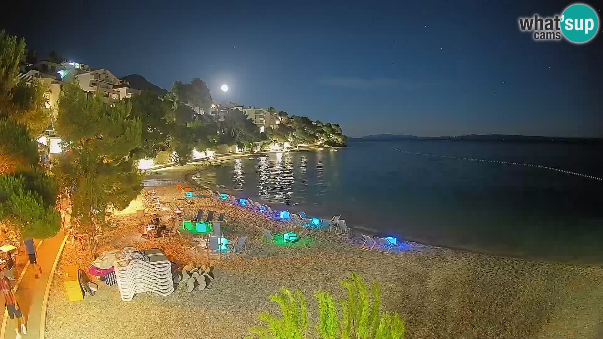 Spletna kamera Plaža Lučica Brela – Pogled v živo na Jadransko obalo