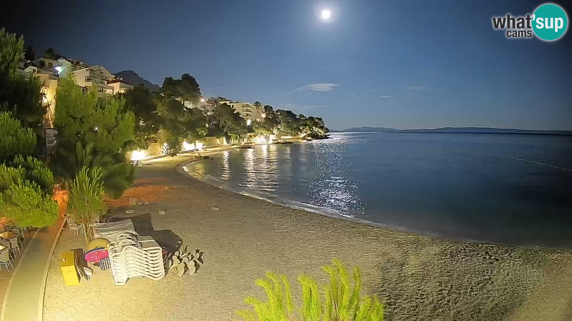 Webcam Spiaggia Lučica Brela – Vista live sulla costa adriatica