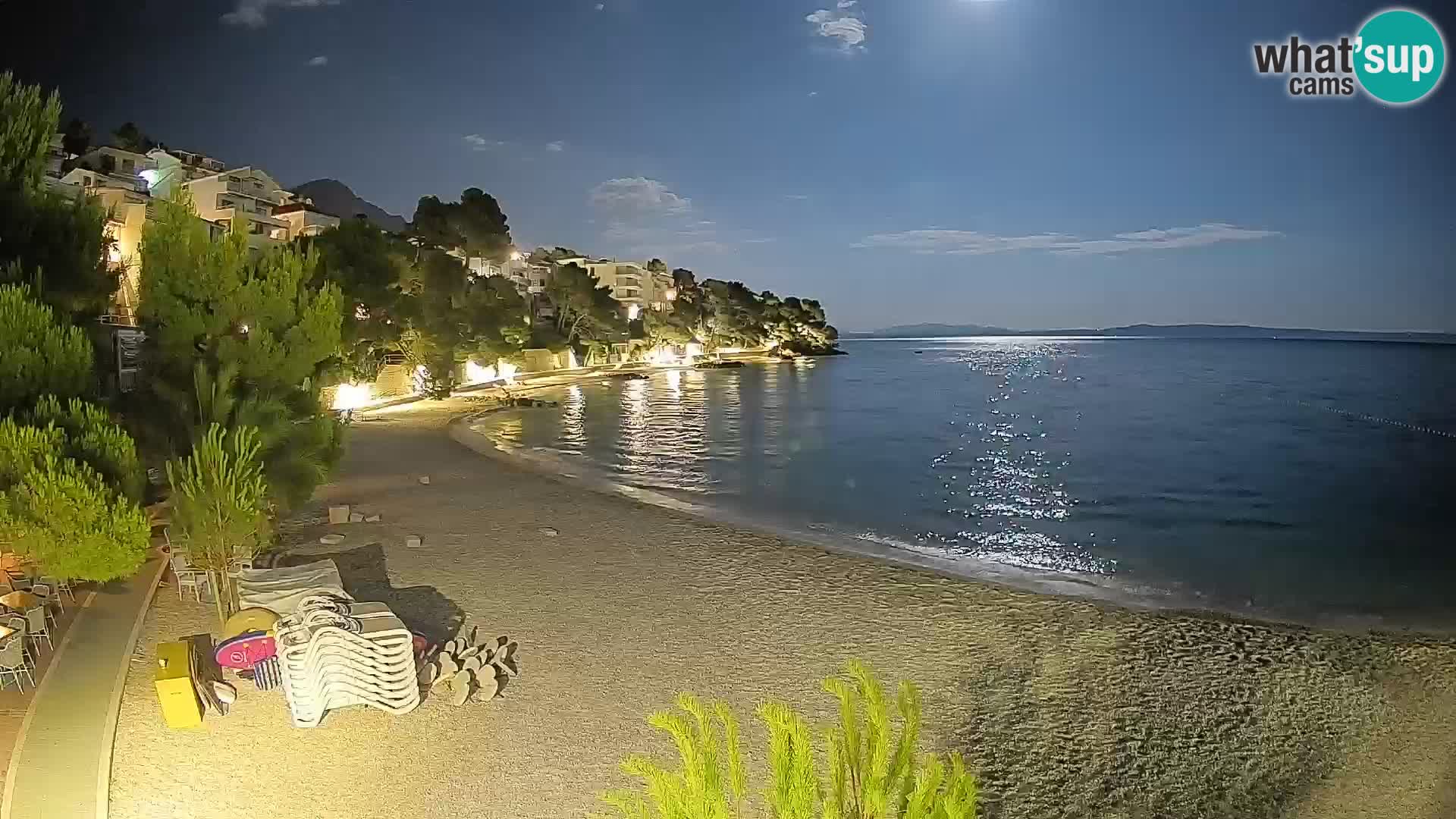 Webcam Playa Lučica Brela – Vista en directo de la costa adriática