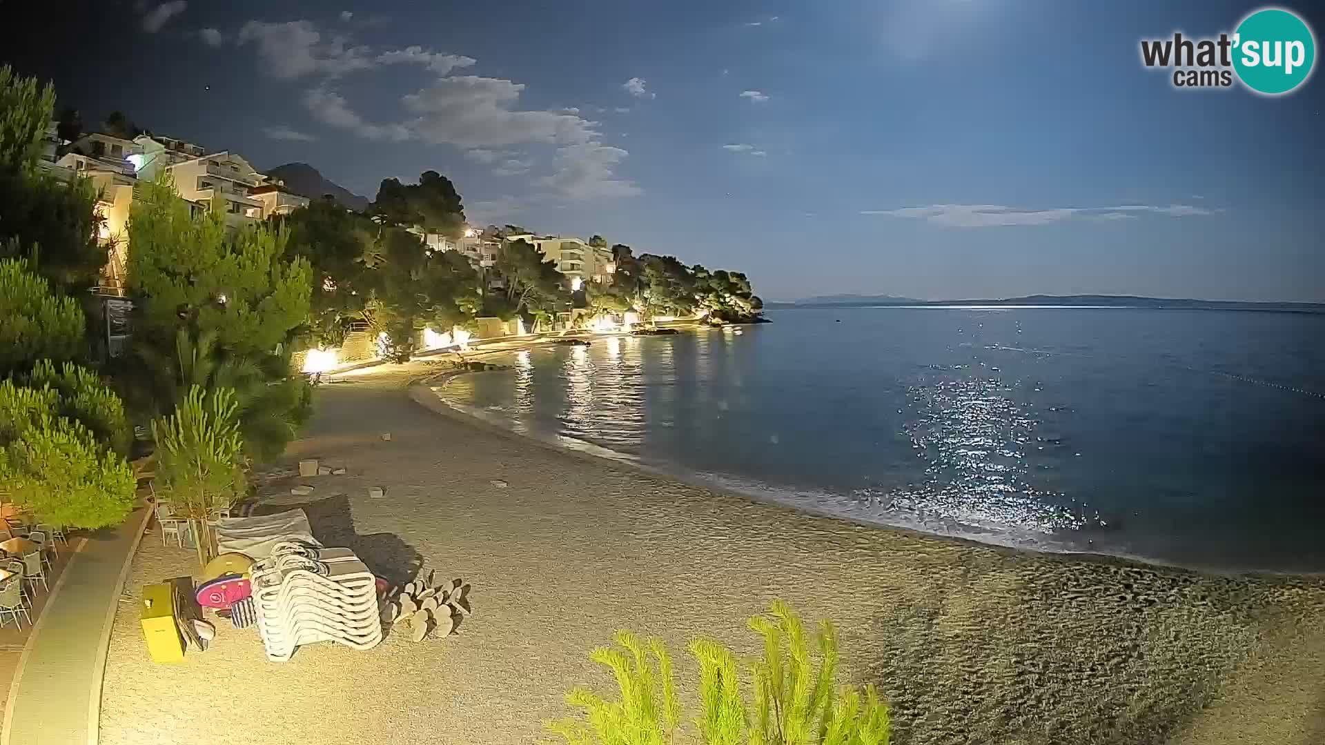 Webcam Spiaggia Lučica Brela – Vista live sulla costa adriatica