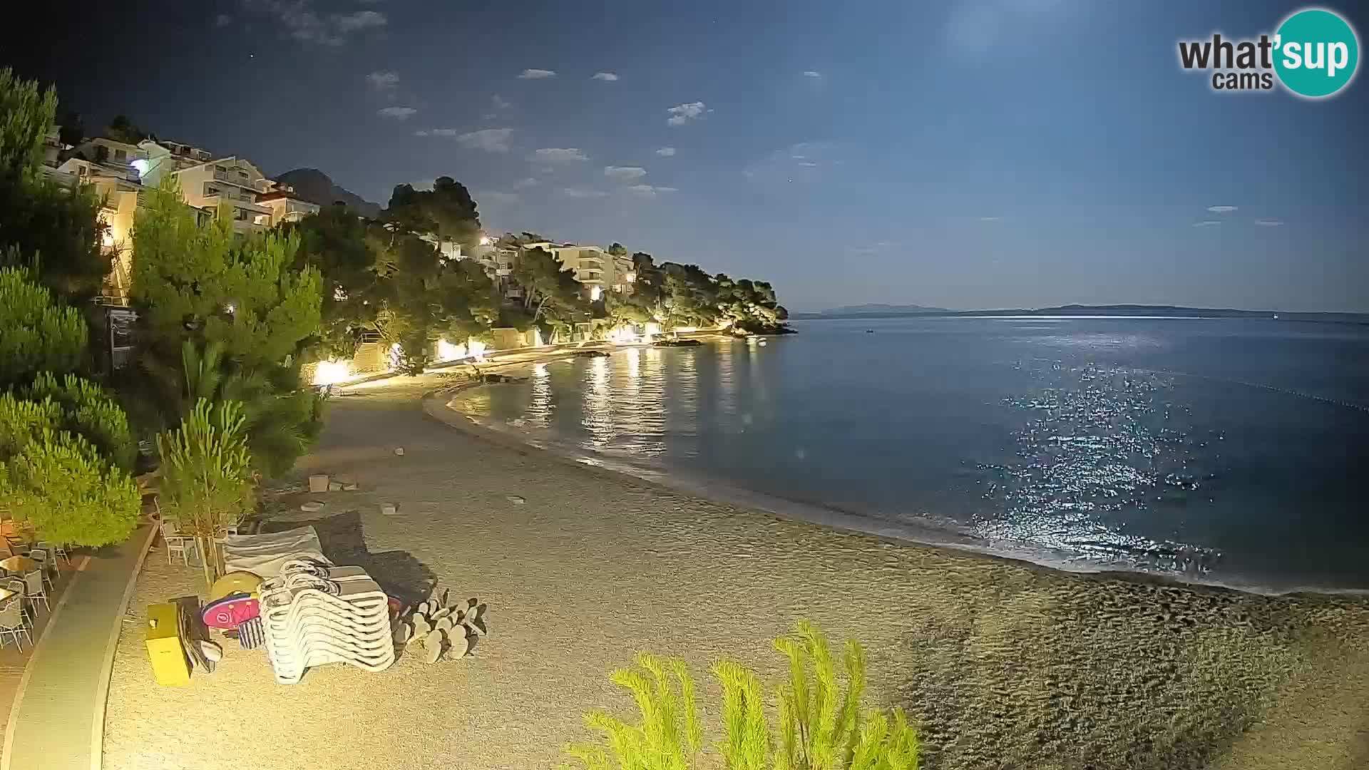 Webcam Playa Lučica Brela – Vista en directo de la costa adriática