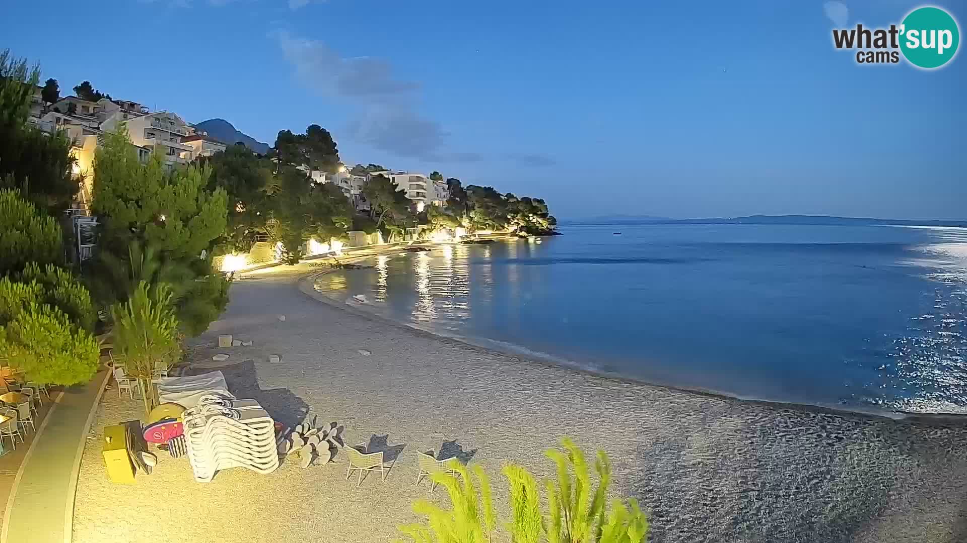 Webcam Playa Lučica Brela – Vista en directo de la costa adriática