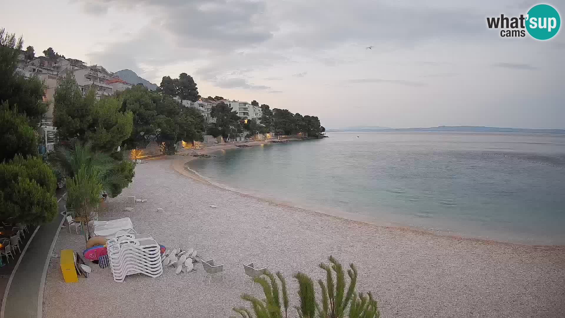 Webcam Playa Lučica Brela – Vista en directo de la costa adriática