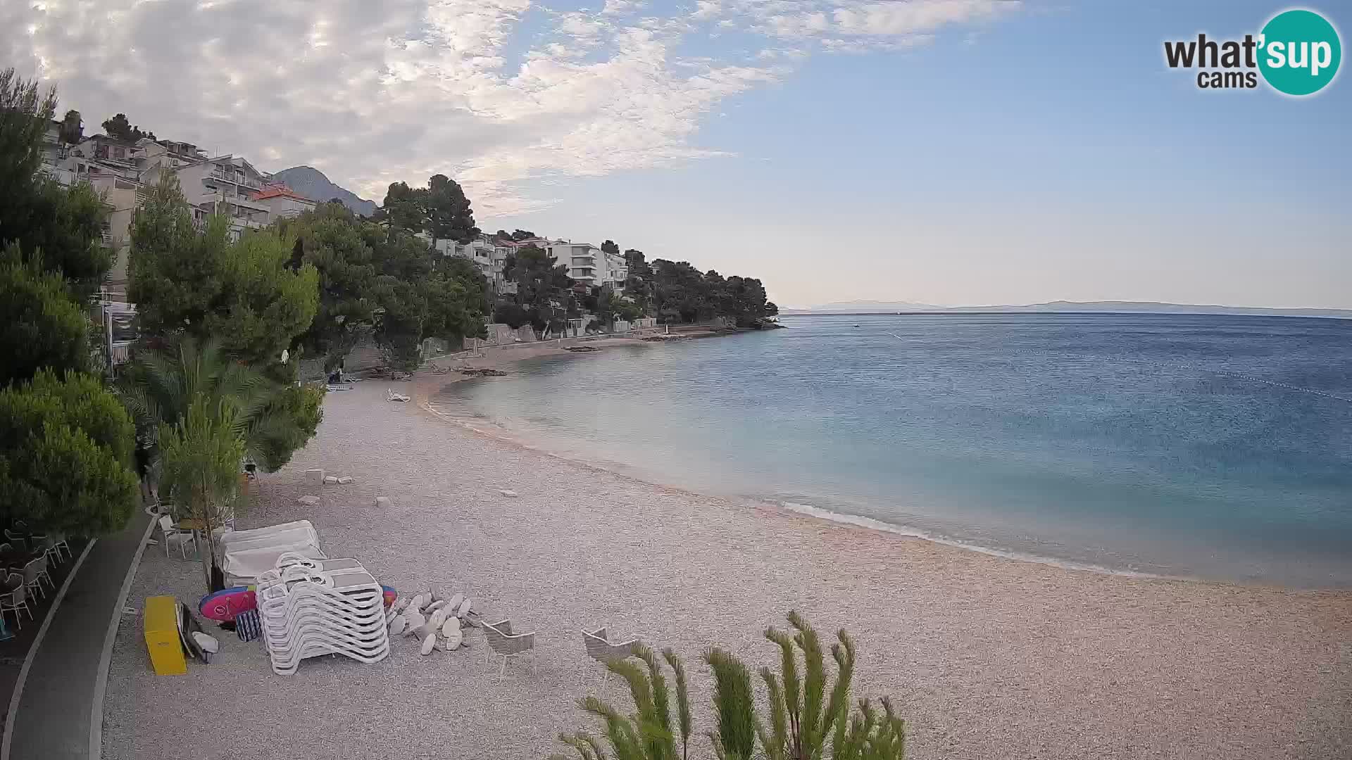 Webcam Playa Lučica Brela – Vista en directo de la costa adriática