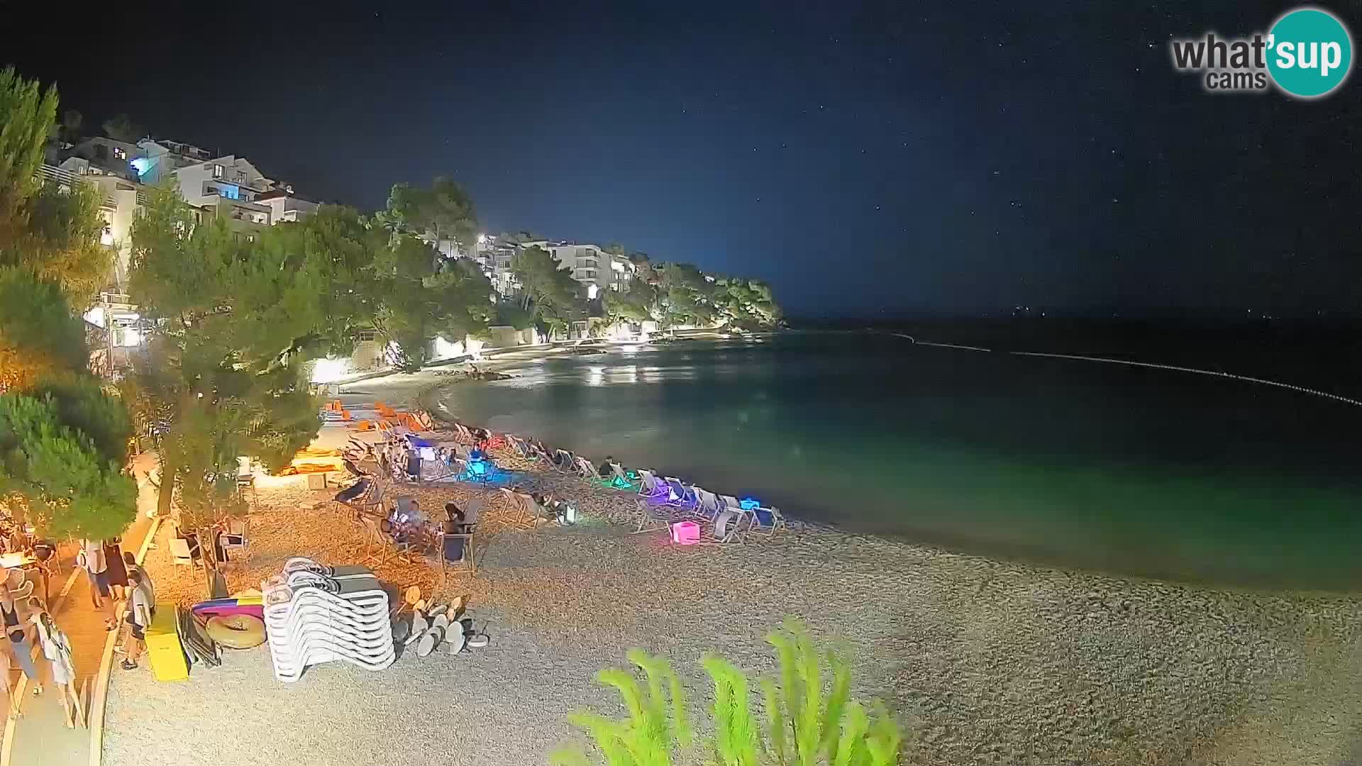 Spletna kamera Plaža Lučica Brela – Pogled v živo na Jadransko obalo