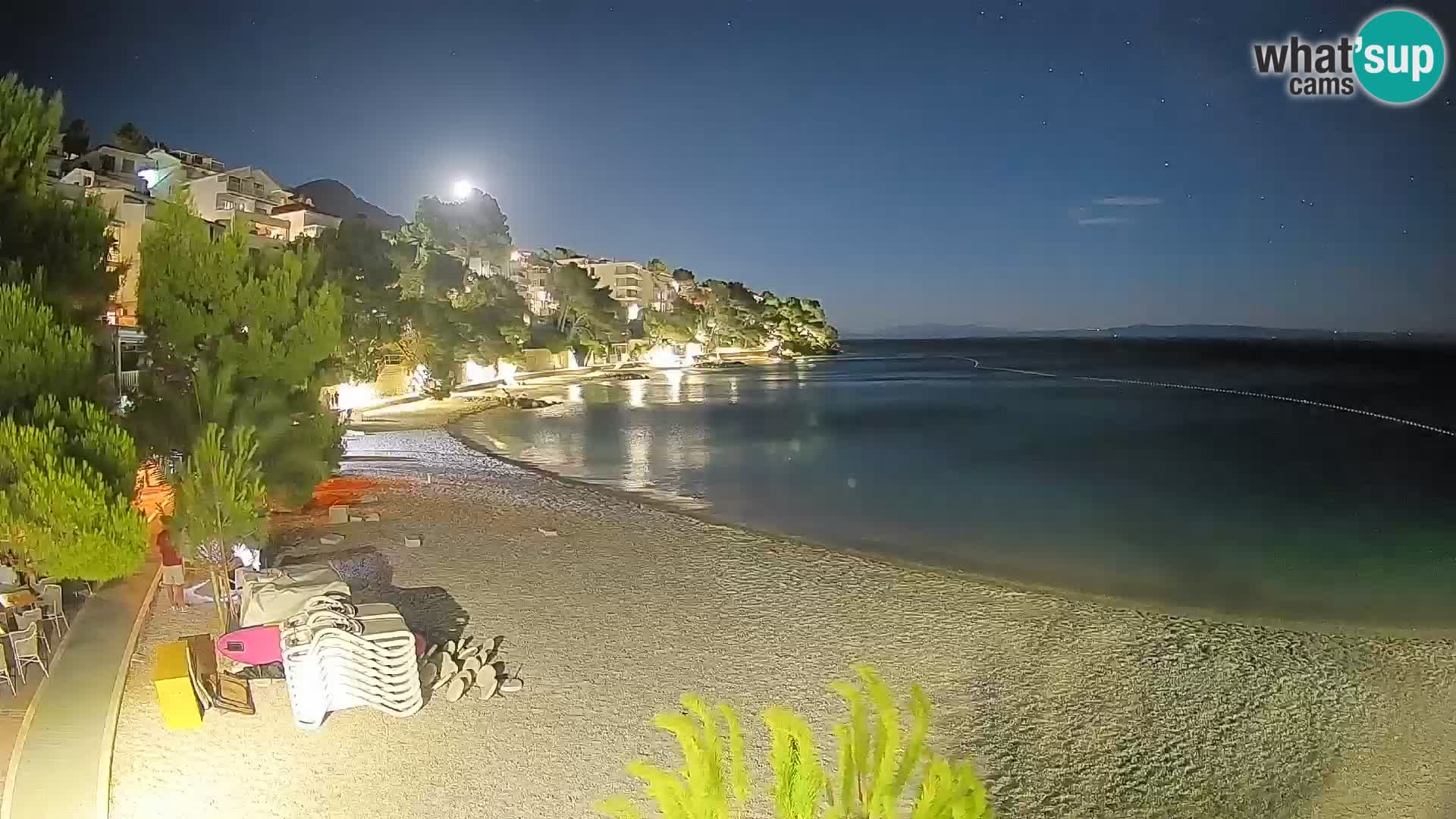 Webcam Spiaggia Lučica Brela – Vista live sulla costa adriatica