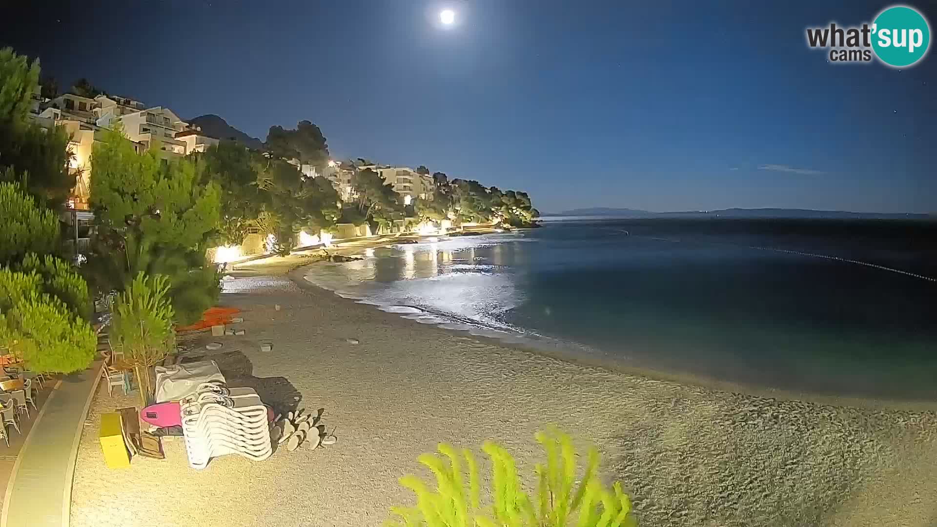 Webcam Spiaggia Lučica Brela – Vista live sulla costa adriatica