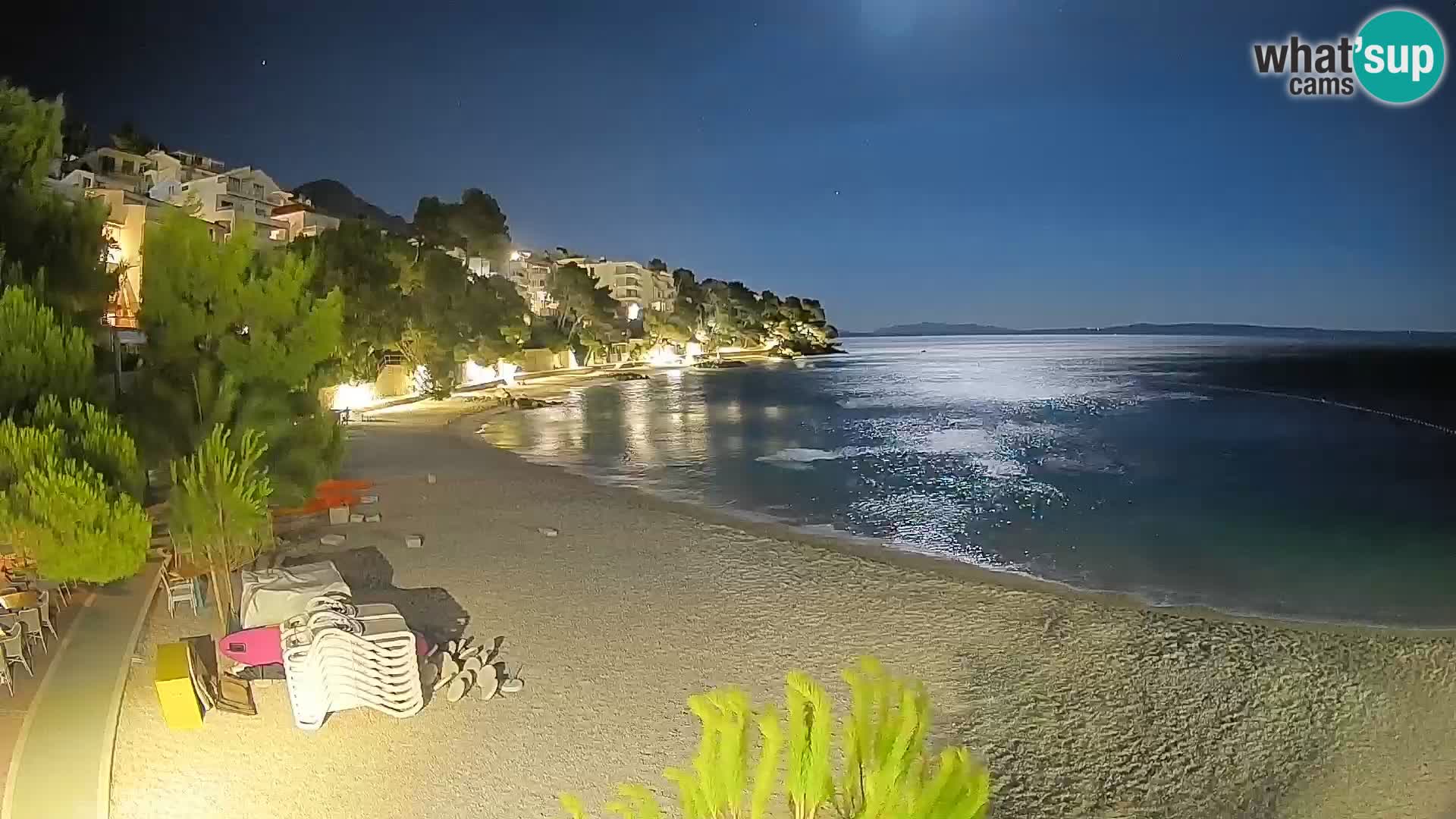 Webcam Playa Lučica Brela – Vista en directo de la costa adriática