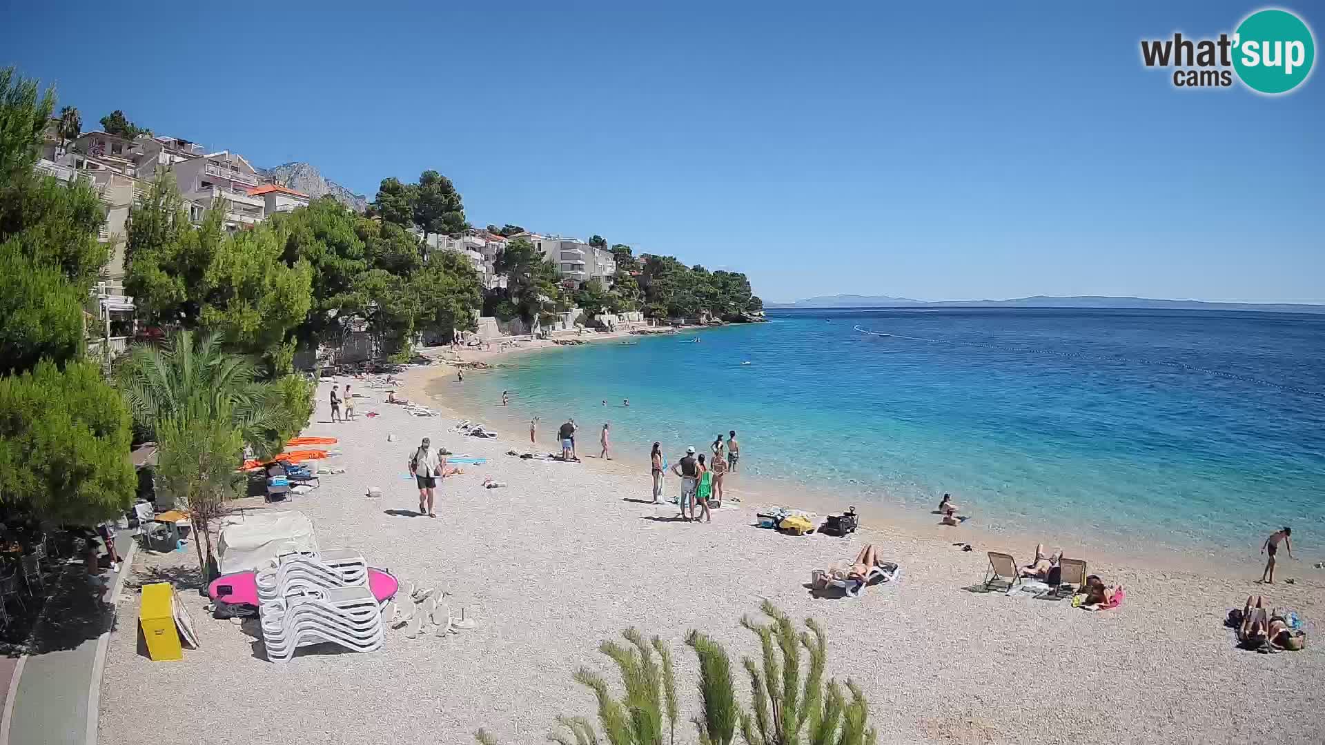 Webcam Playa Lučica Brela – Vista en directo de la costa adriática
