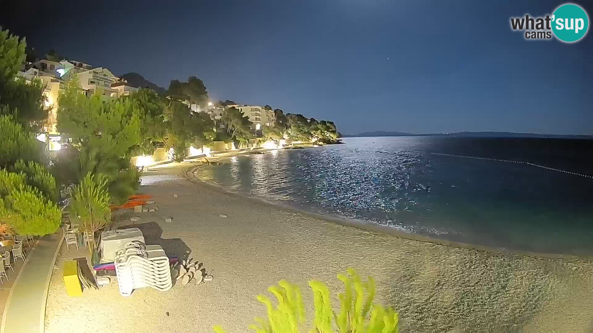 Webcam Playa Lučica Brela – Vista en directo de la costa adriática