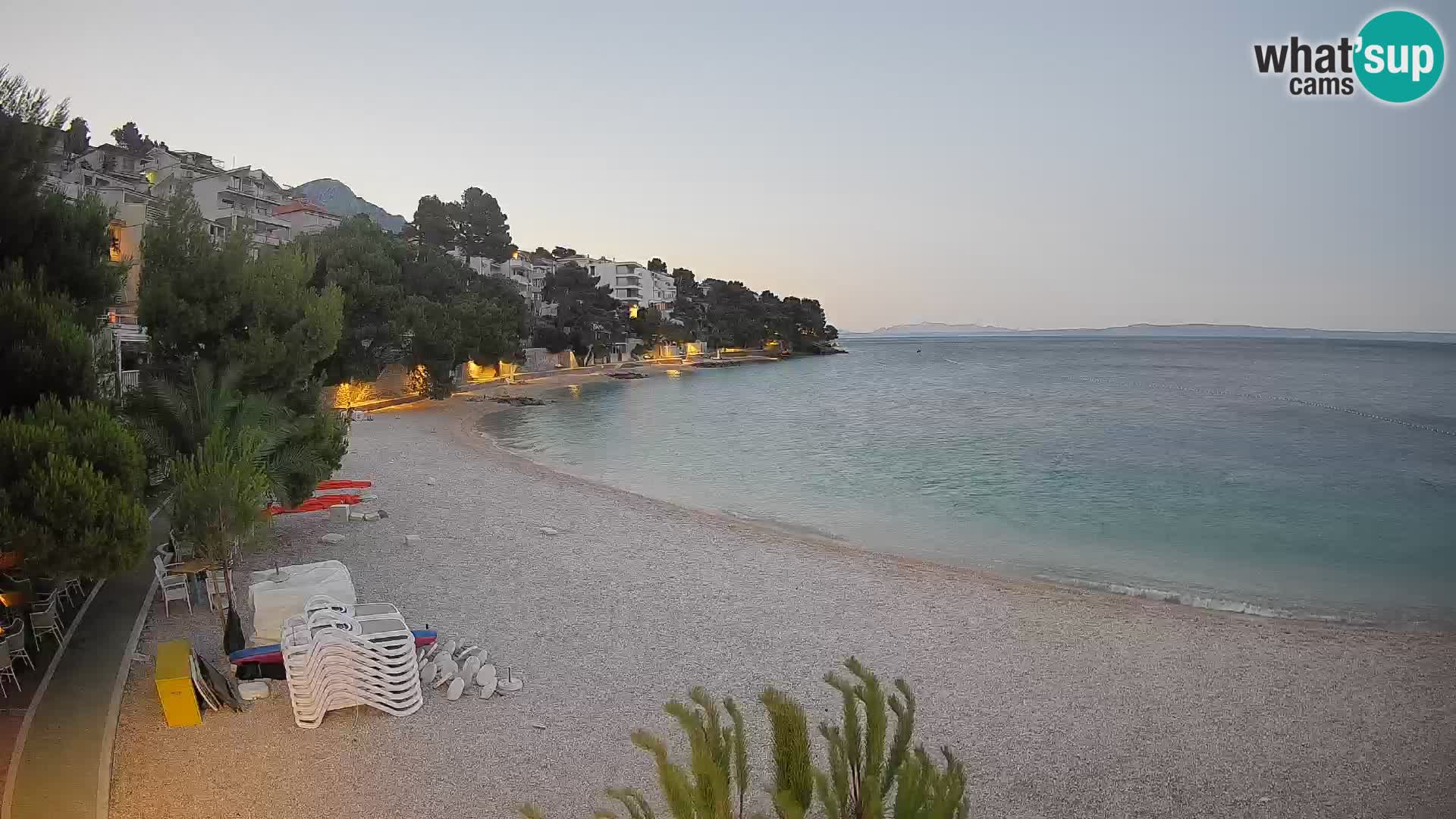 Webcam Lučica Beach Brela – Live View from the Adriatic Coast