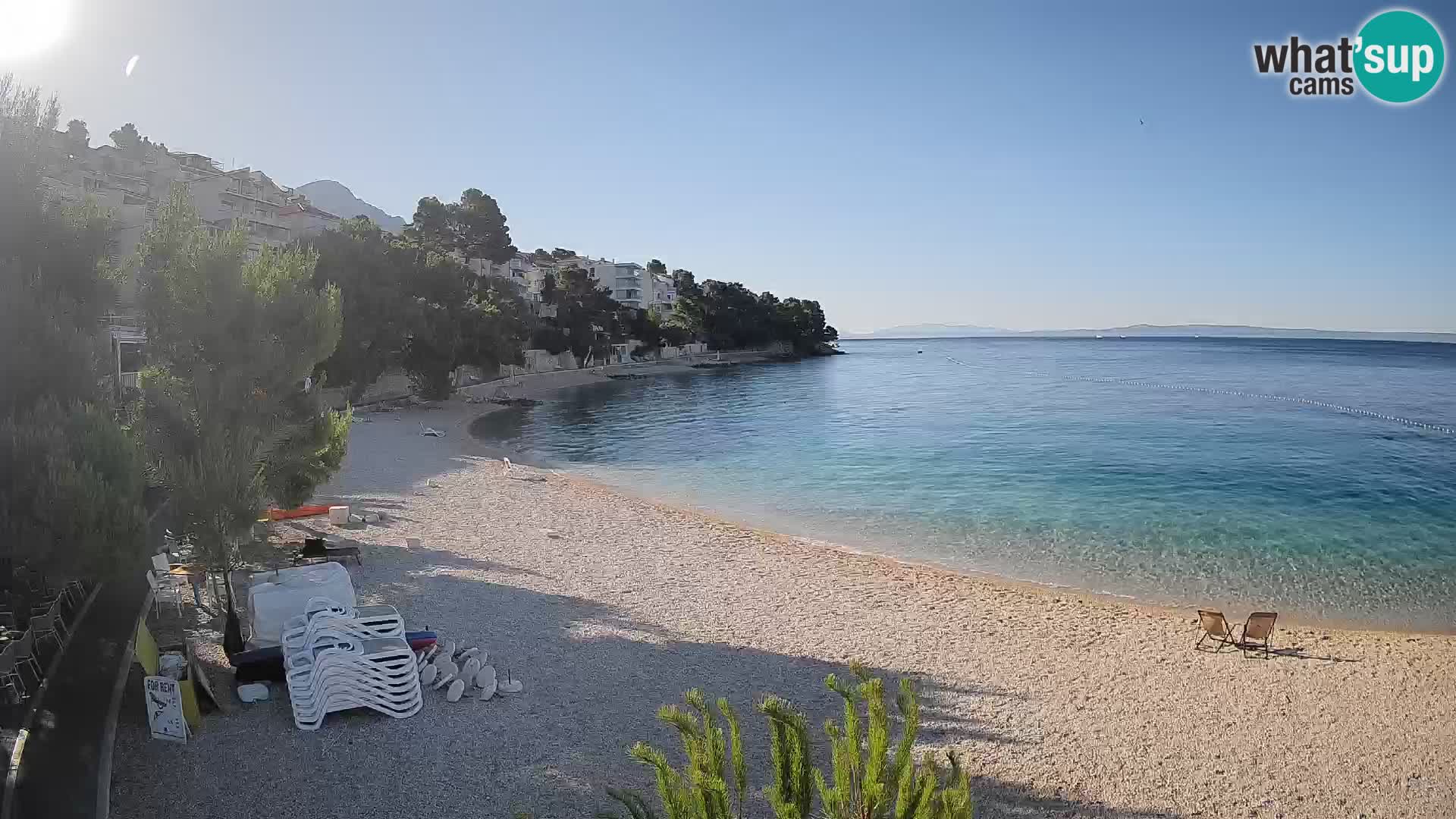 Webcam Playa Lučica Brela – Vista en directo de la costa adriática