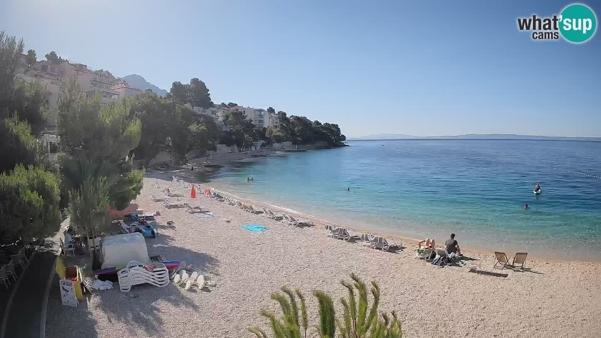 Webcam Playa Lučica Brela – Vista en directo de la costa adriática
