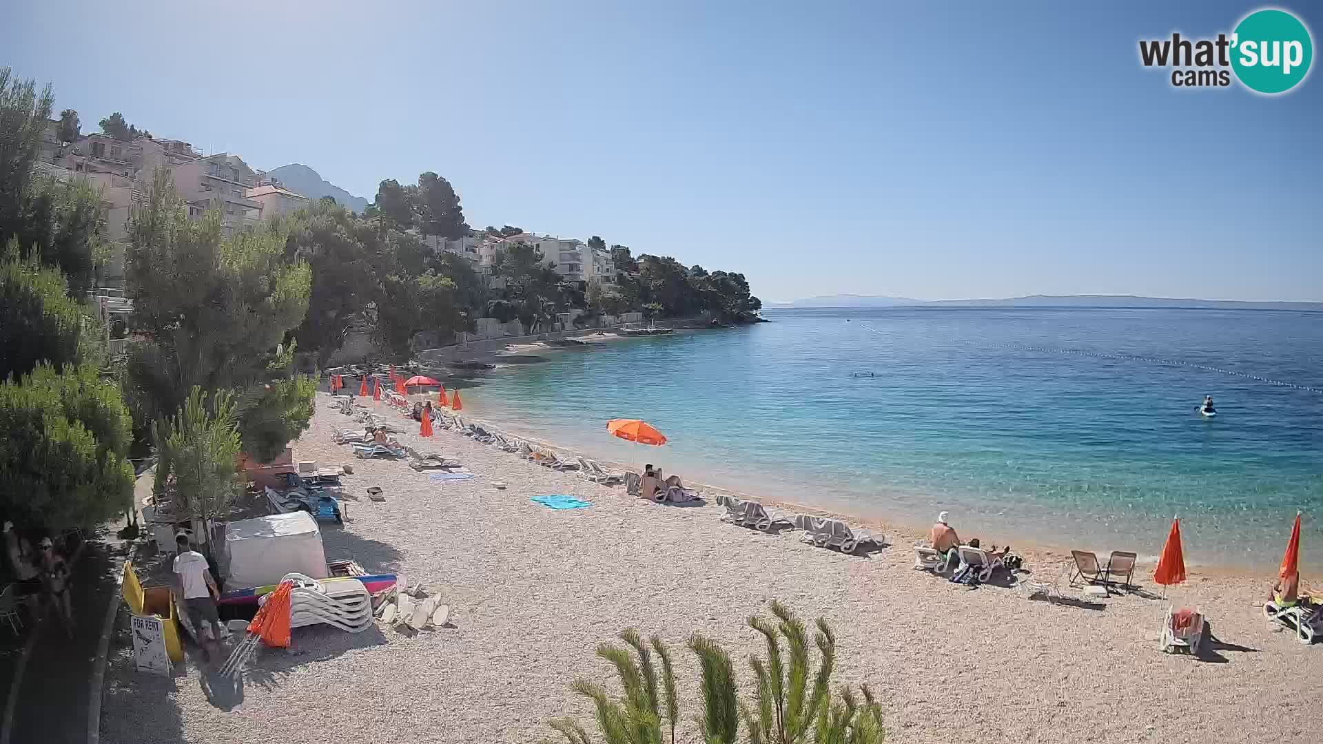 Webcam Spiaggia Lučica Brela – Vista live sulla costa adriatica