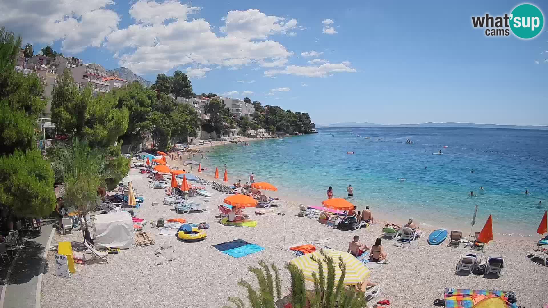Webcam Lučica Beach Brela – Live View from the Adriatic Coast