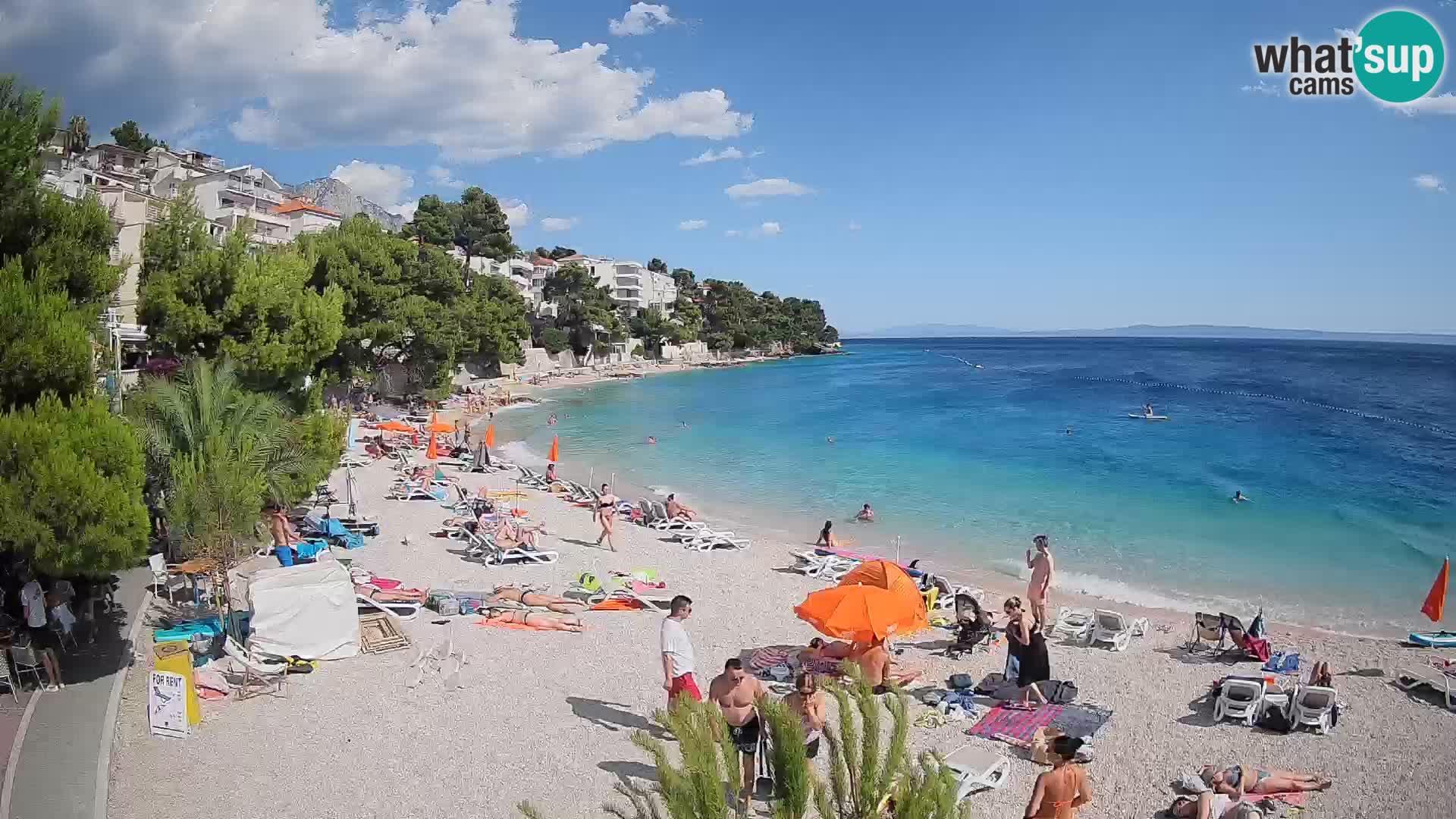 Webcam Lučica Beach Brela – Live View from the Adriatic Coast