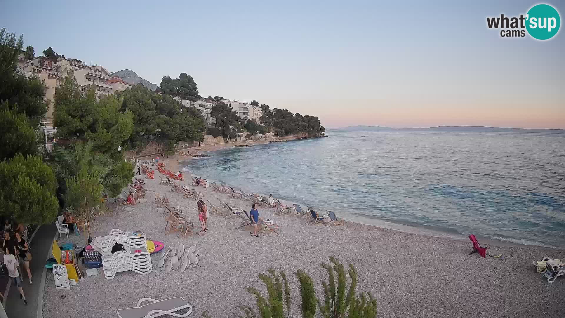 Webcam Playa Lučica Brela – Vista en directo de la costa adriática