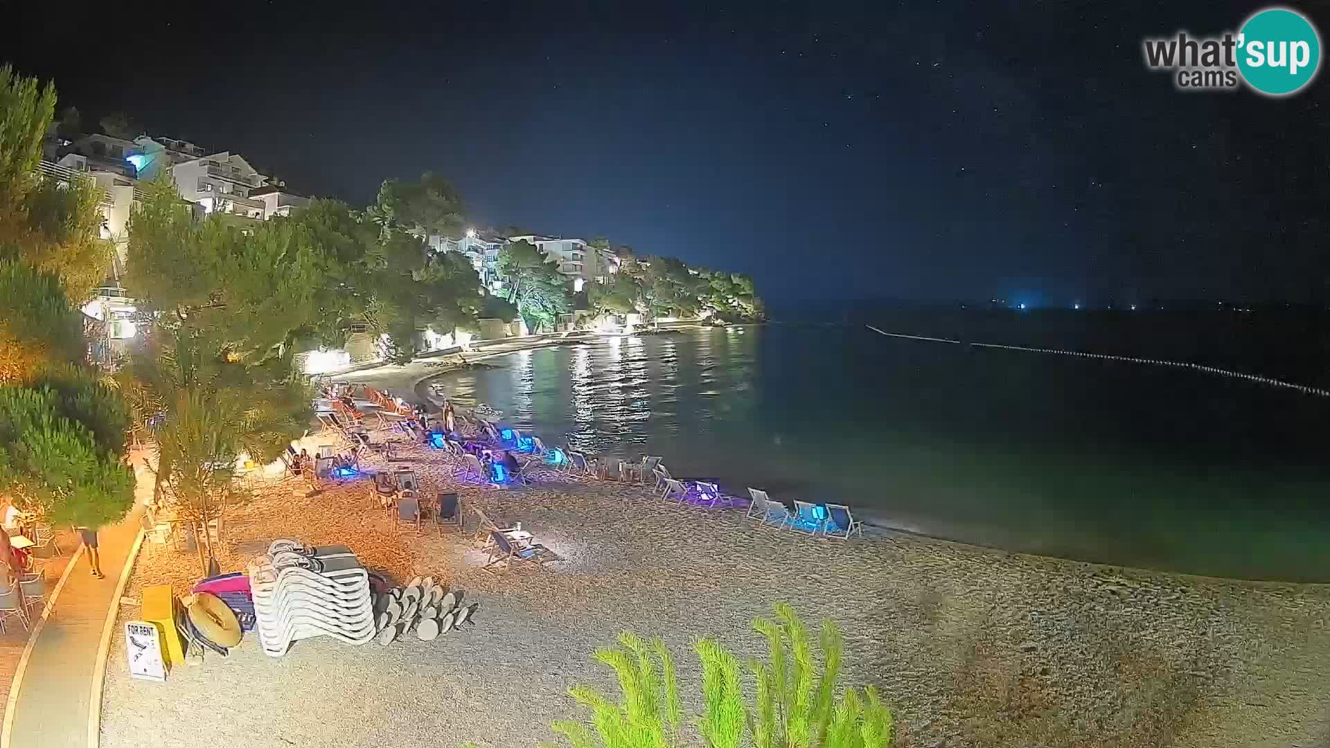 Webcam Plage Lučica Brela – Vue en direct sur la côte adriatique