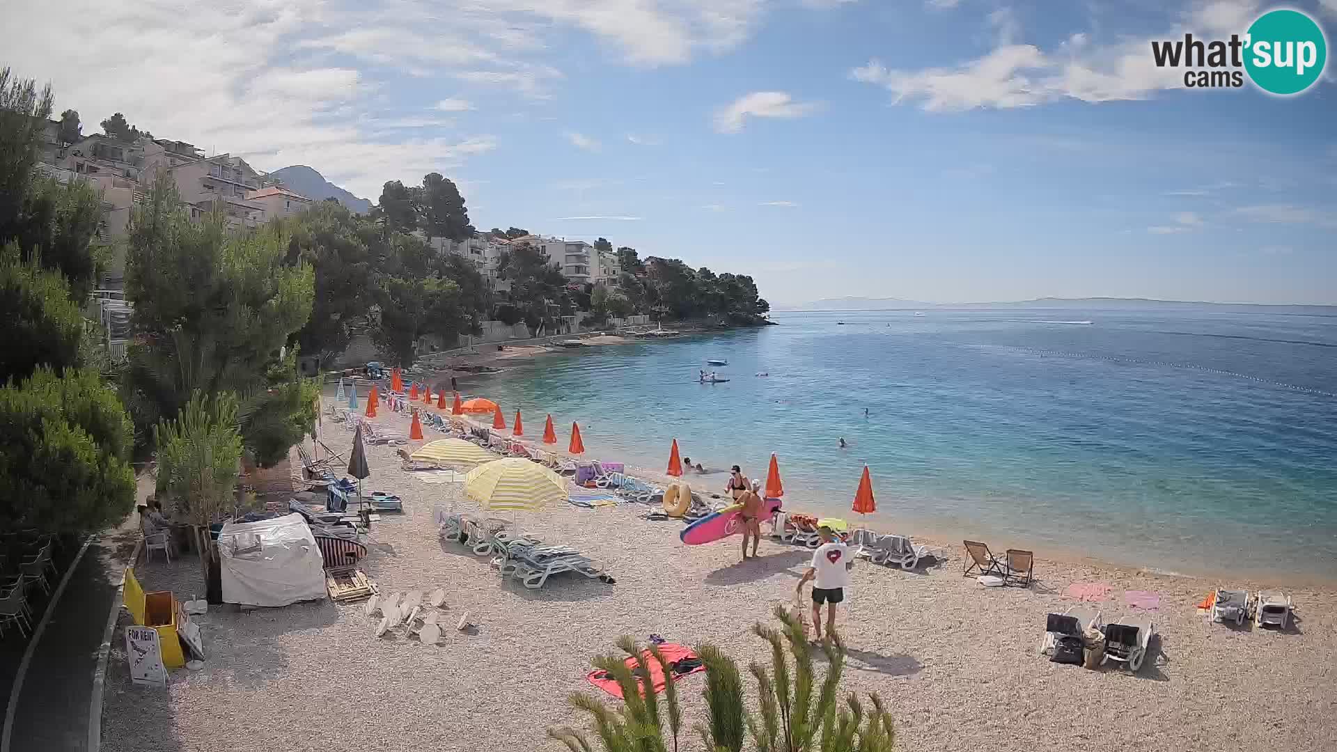 Webcam Spiaggia Lučica Brela – Vista live sulla costa adriatica