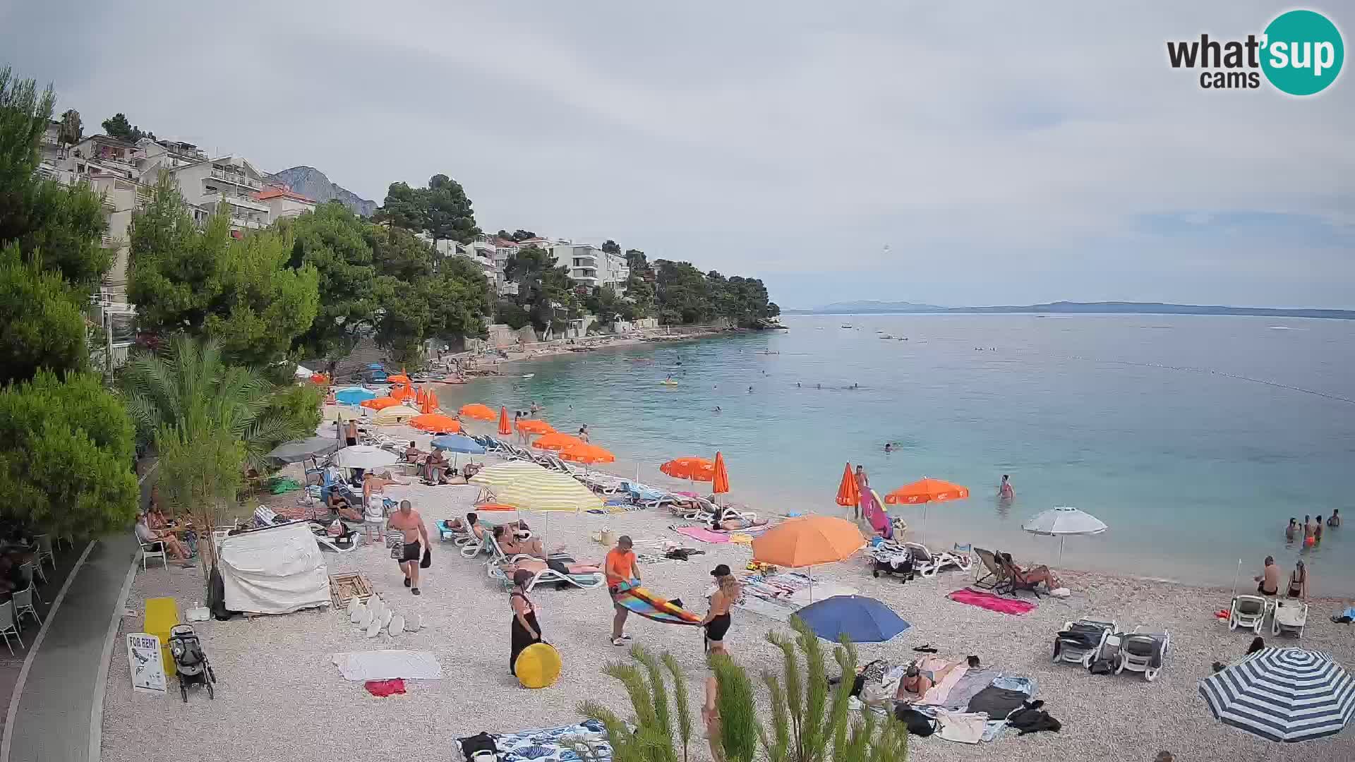 Webcam Lučica Beach Brela – Live View from the Adriatic Coast