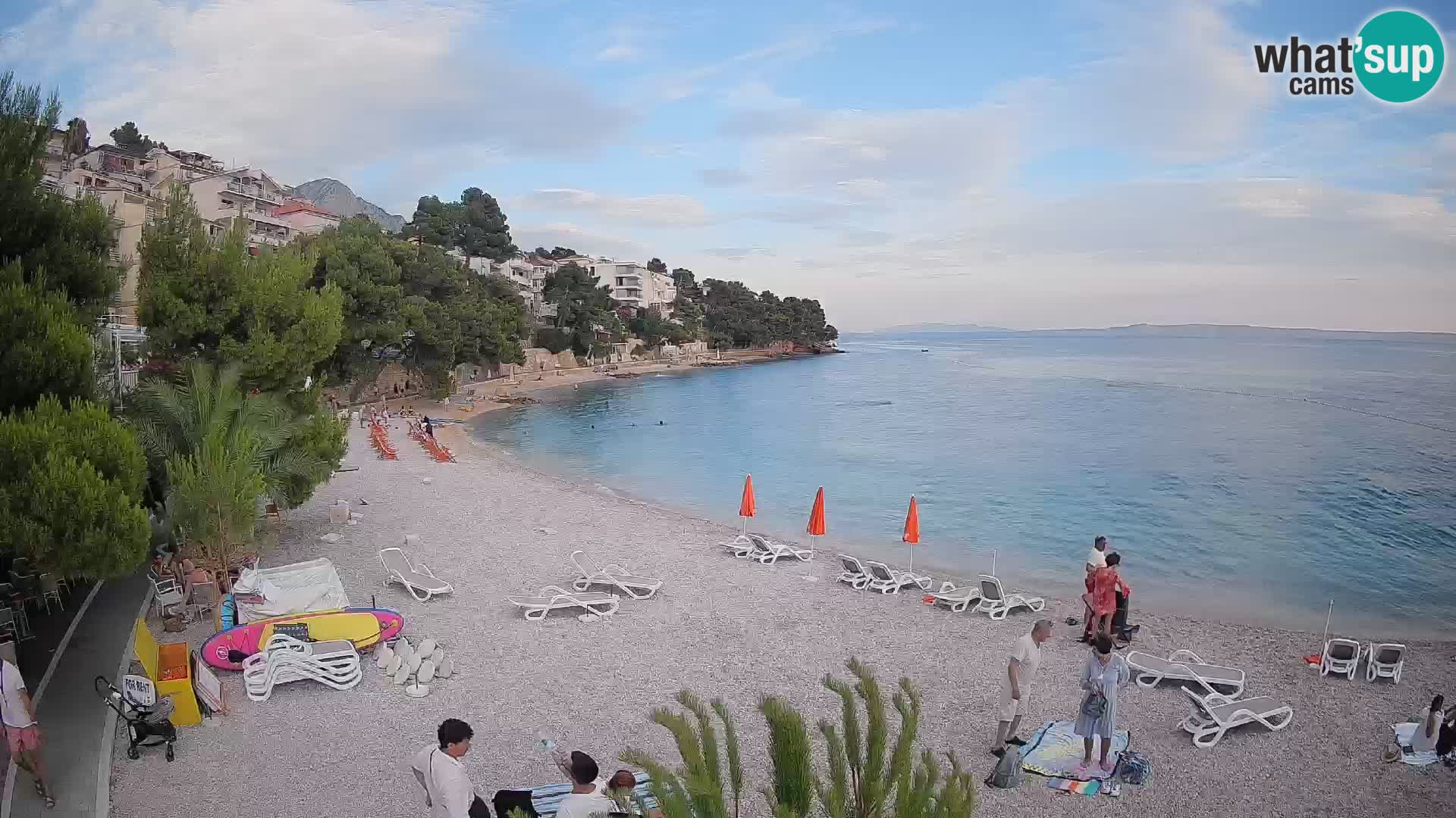Webcam Plage Lučica Brela – Vue en direct sur la côte adriatique