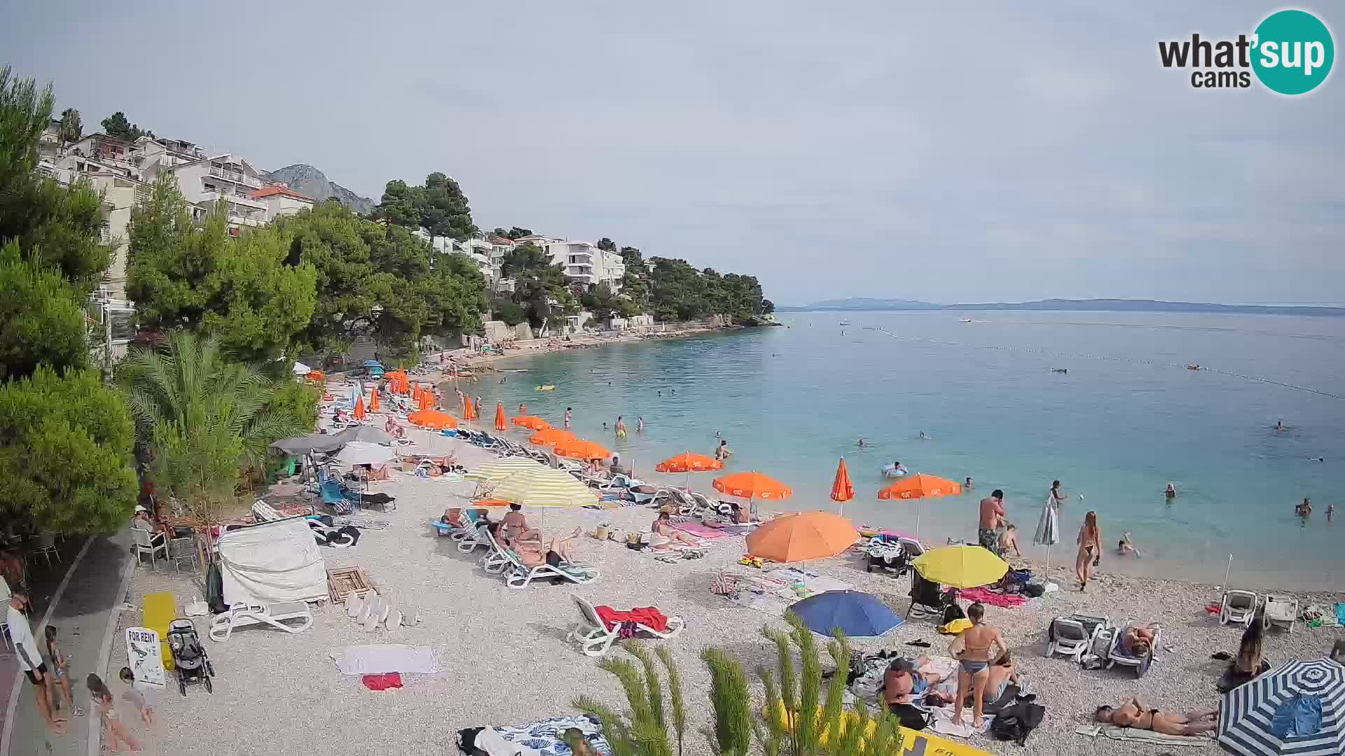 Webcam Lučica Beach Brela – Live View from the Adriatic Coast
