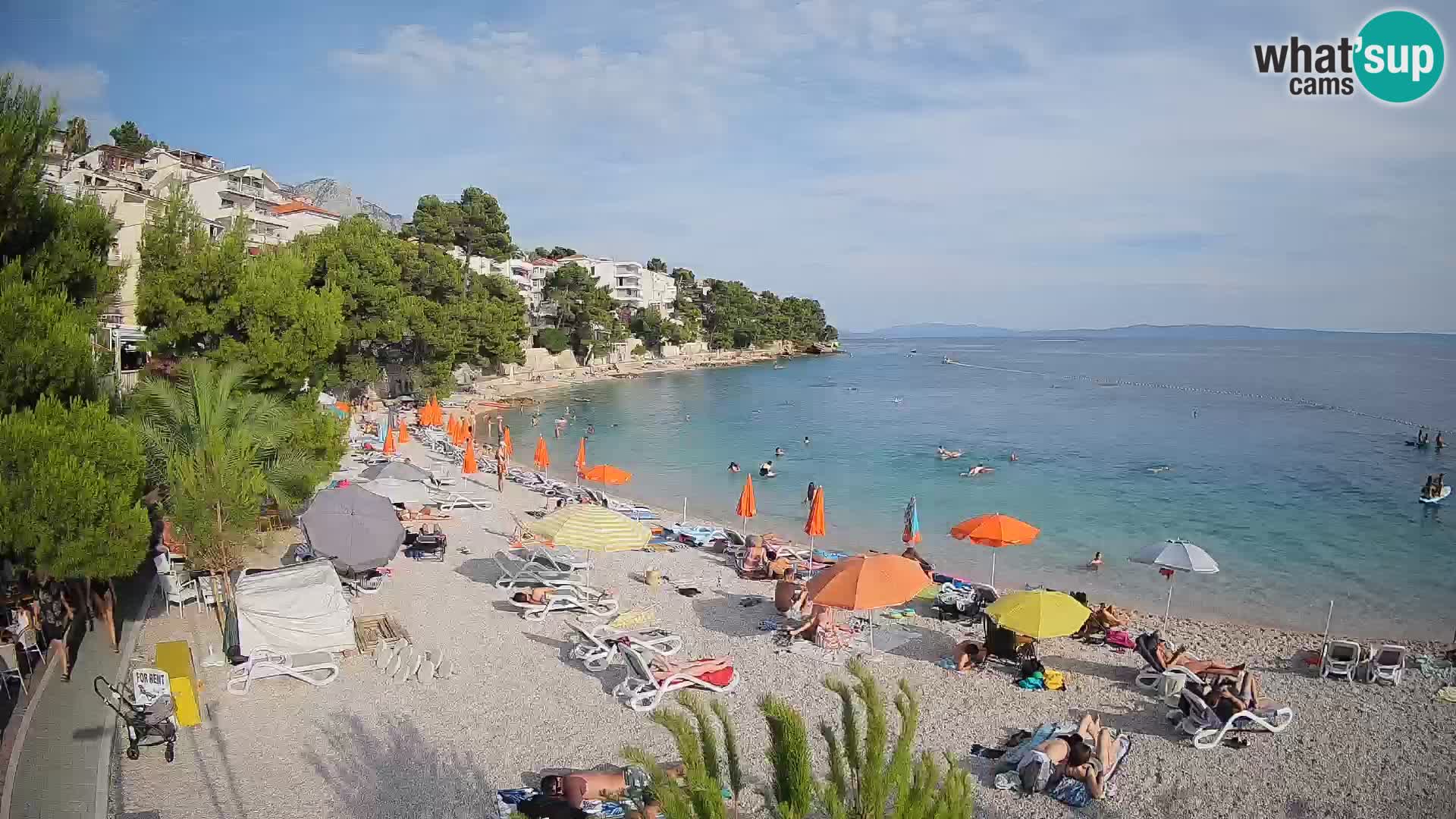 Webcam Plage Lučica Brela – Vue en direct sur la côte adriatique